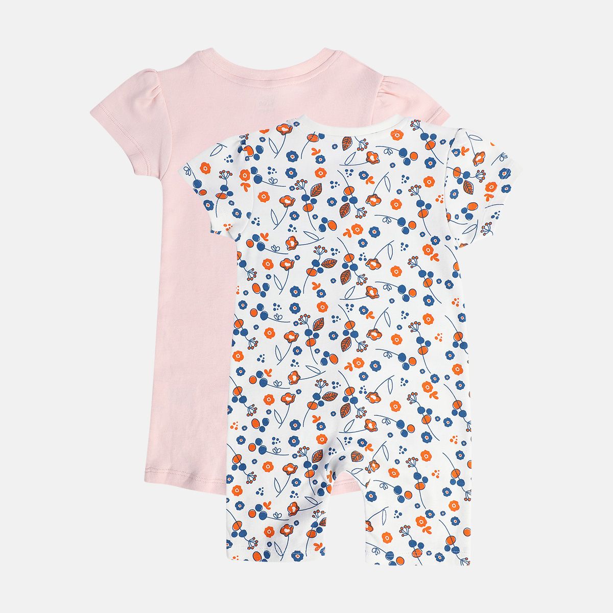 Girls Multicolor Pack Of 2 Romper