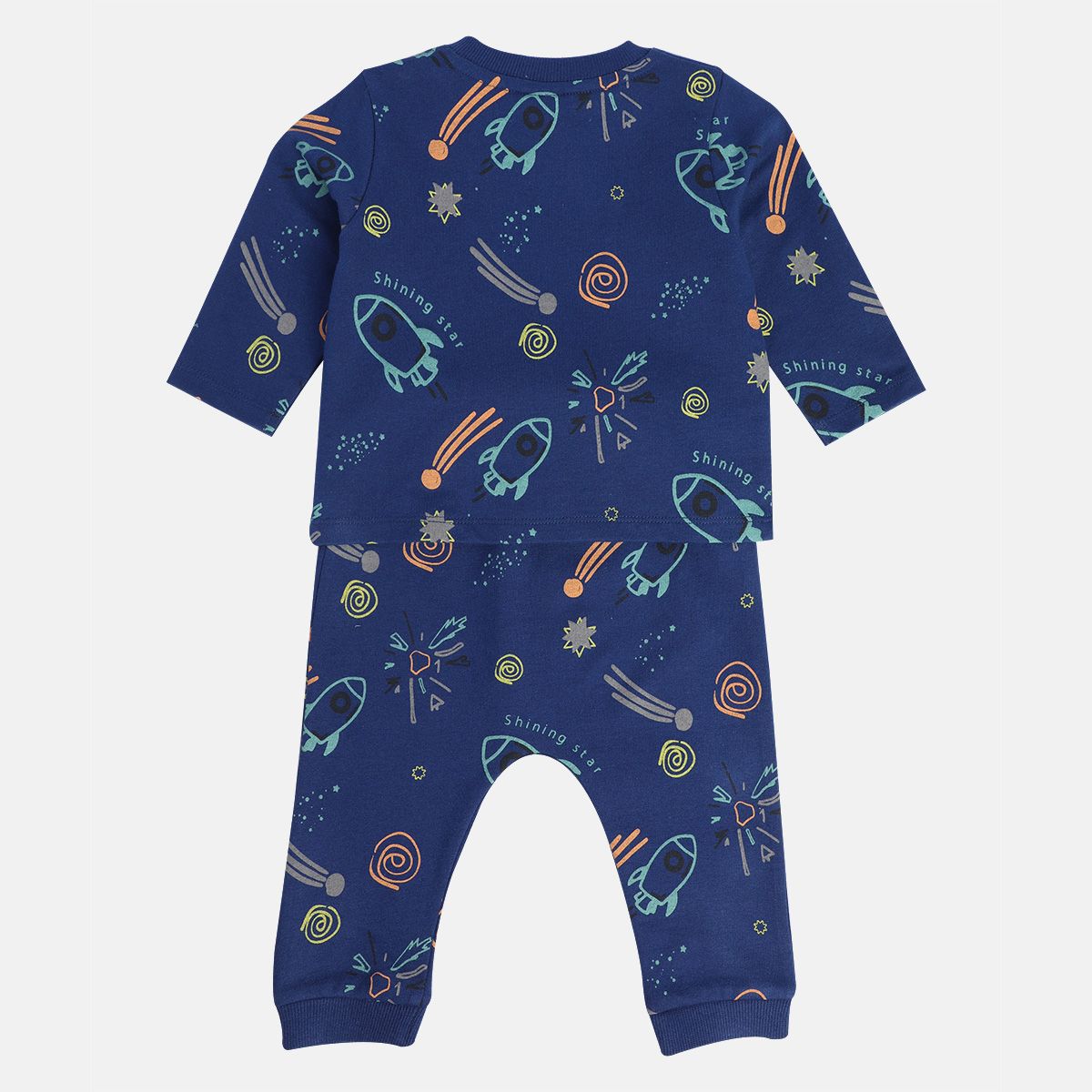 Boys Navy Pack Of 2 T-Shirt And Bottom