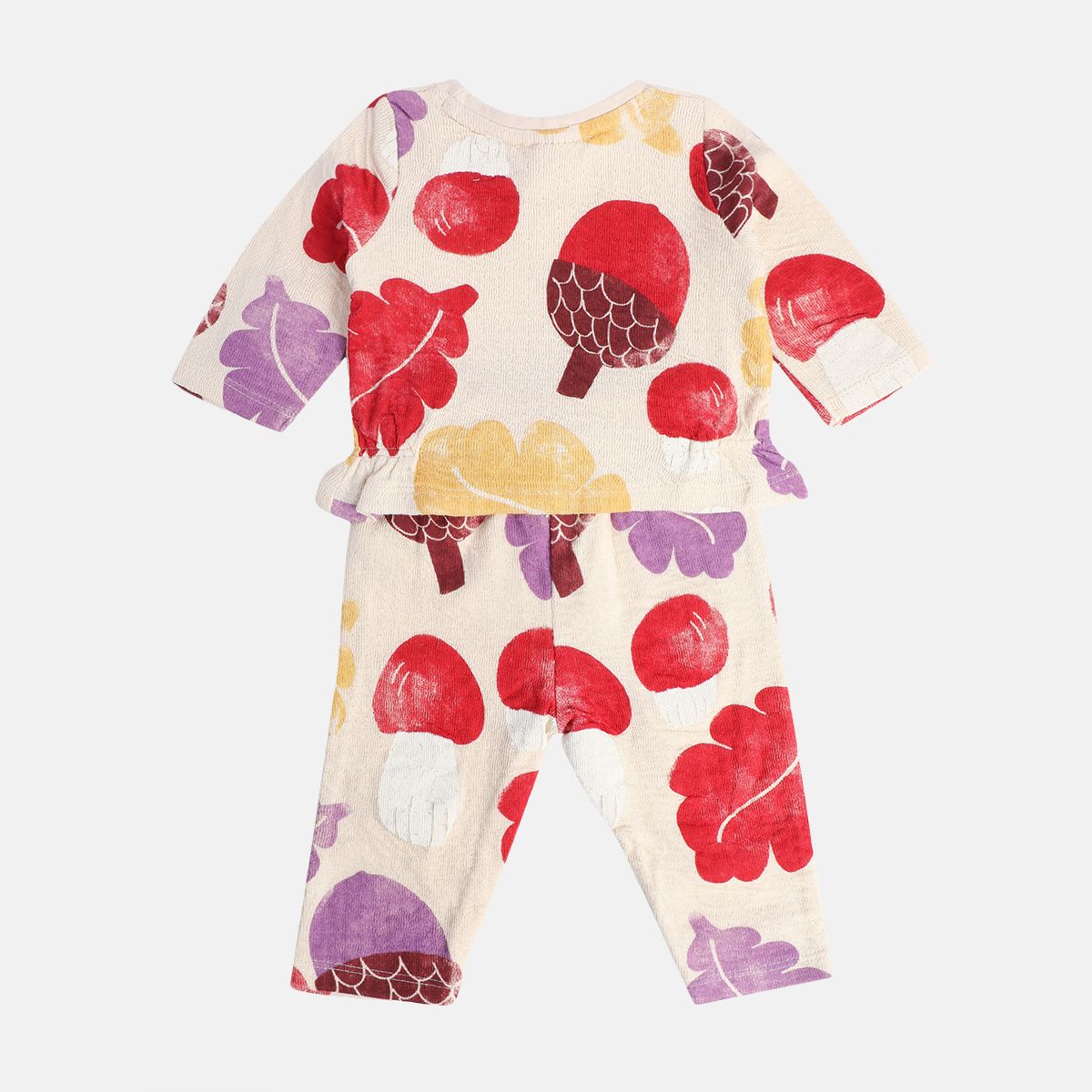 Girls Beige Pack Of 2 Top And Bottom