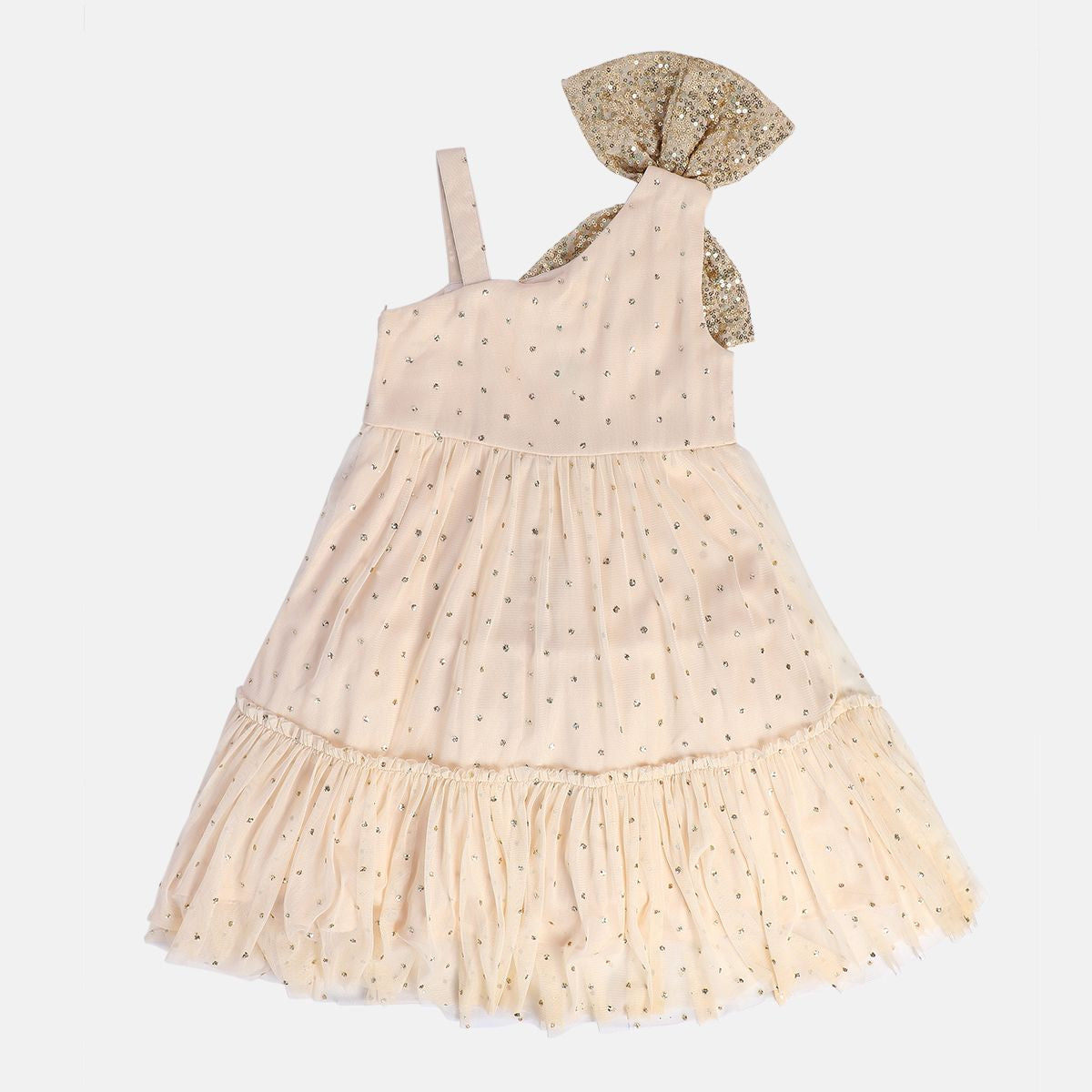 Girls Beige Pack Of 1 Dress