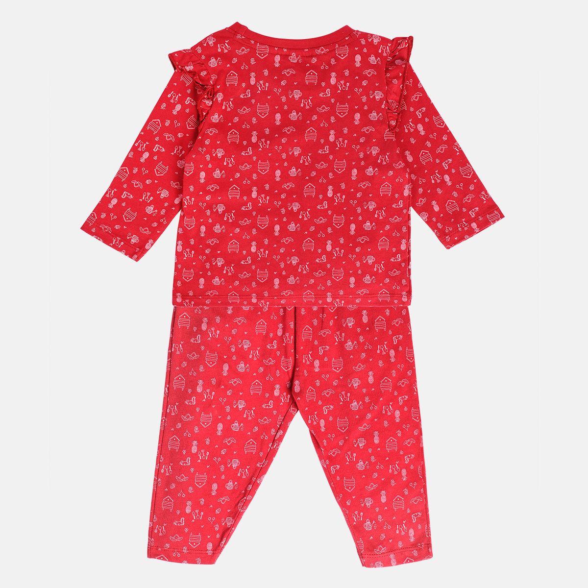 Girls Red Pack Of 2 Top And Bottom