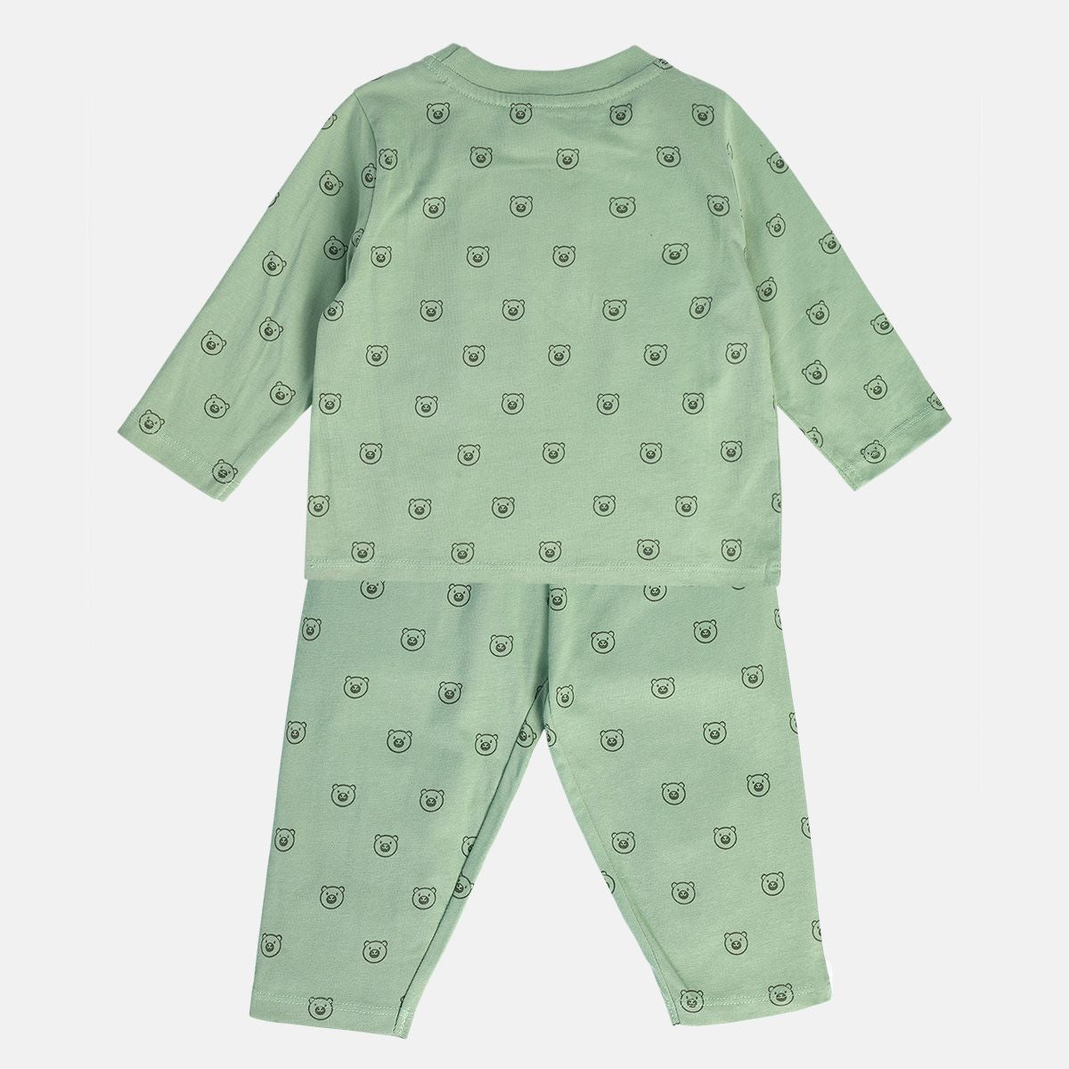 Boys Green Pack Of 2 T-Shirt And Bottom