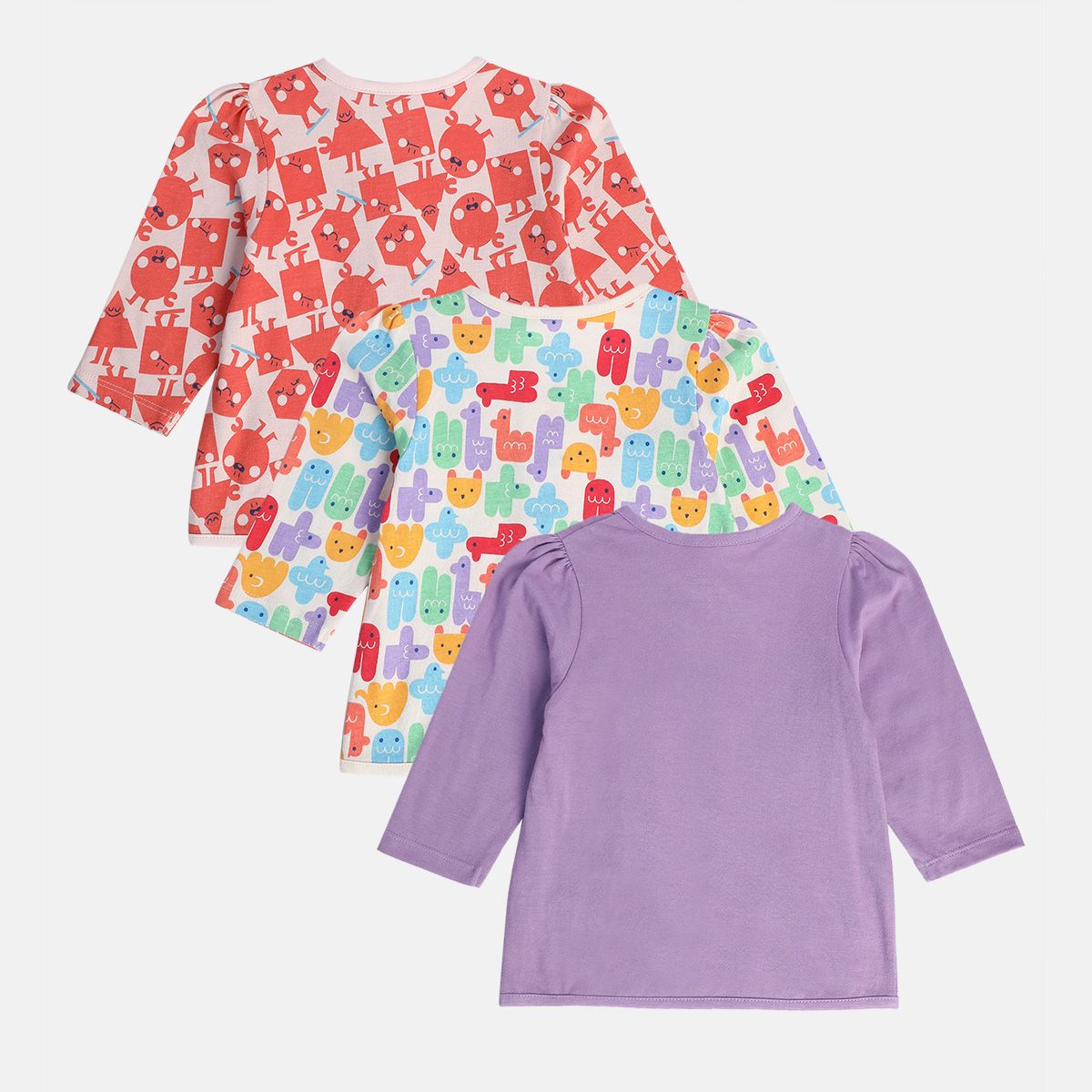Girls Multicolor Pack Of 3 Front Open Vest