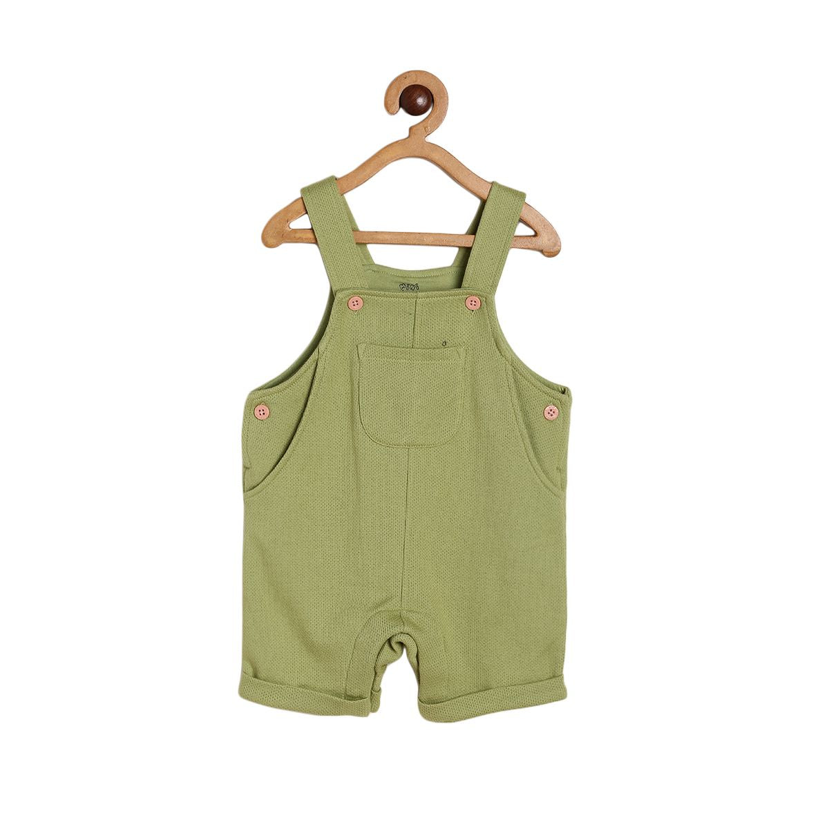 Boys Green Dungaree Set