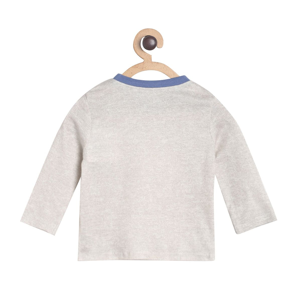 Pack of 2 t-shirt - light grey & blue for 0-3 Months