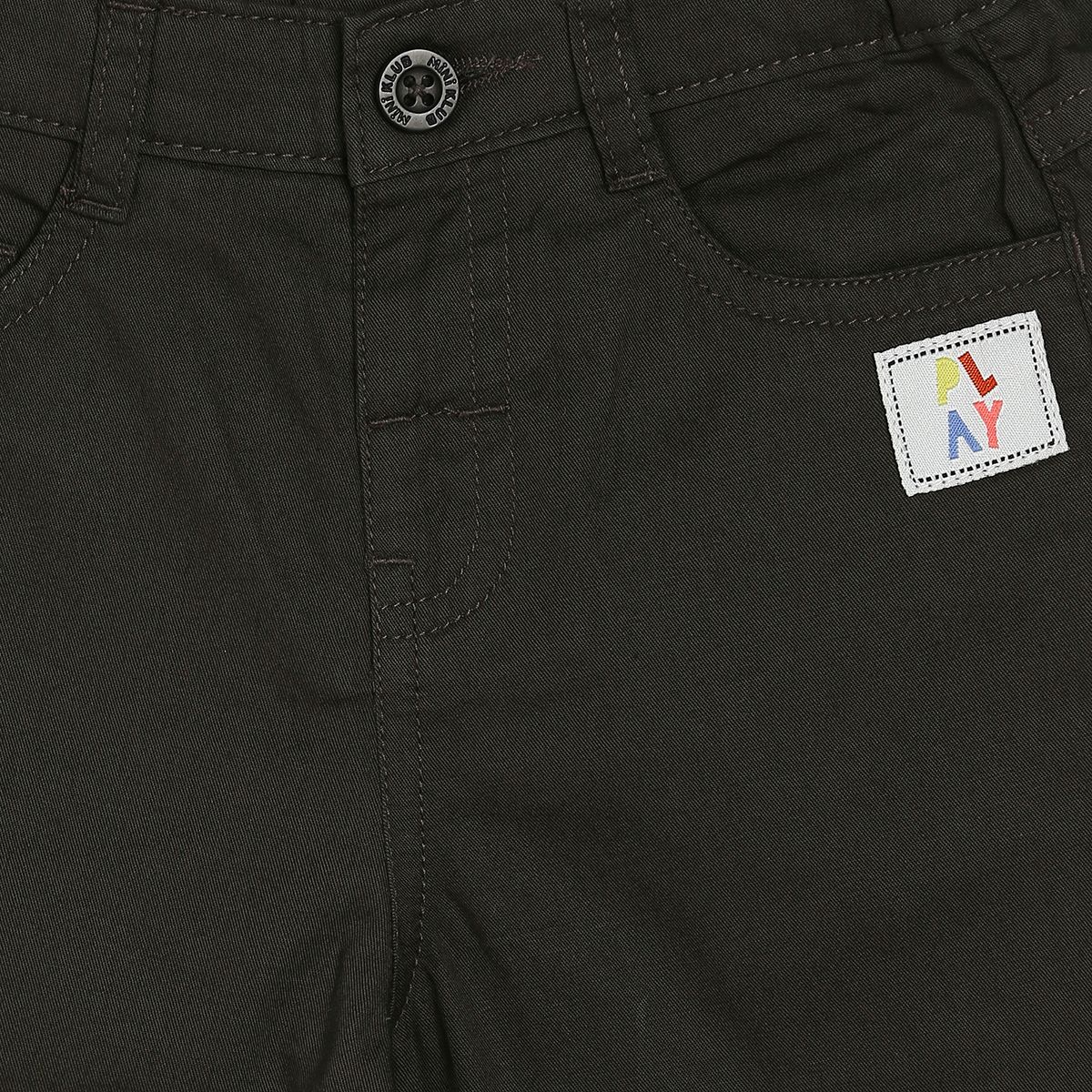 Boys Olive Green Pack Of 1 Woven Pant