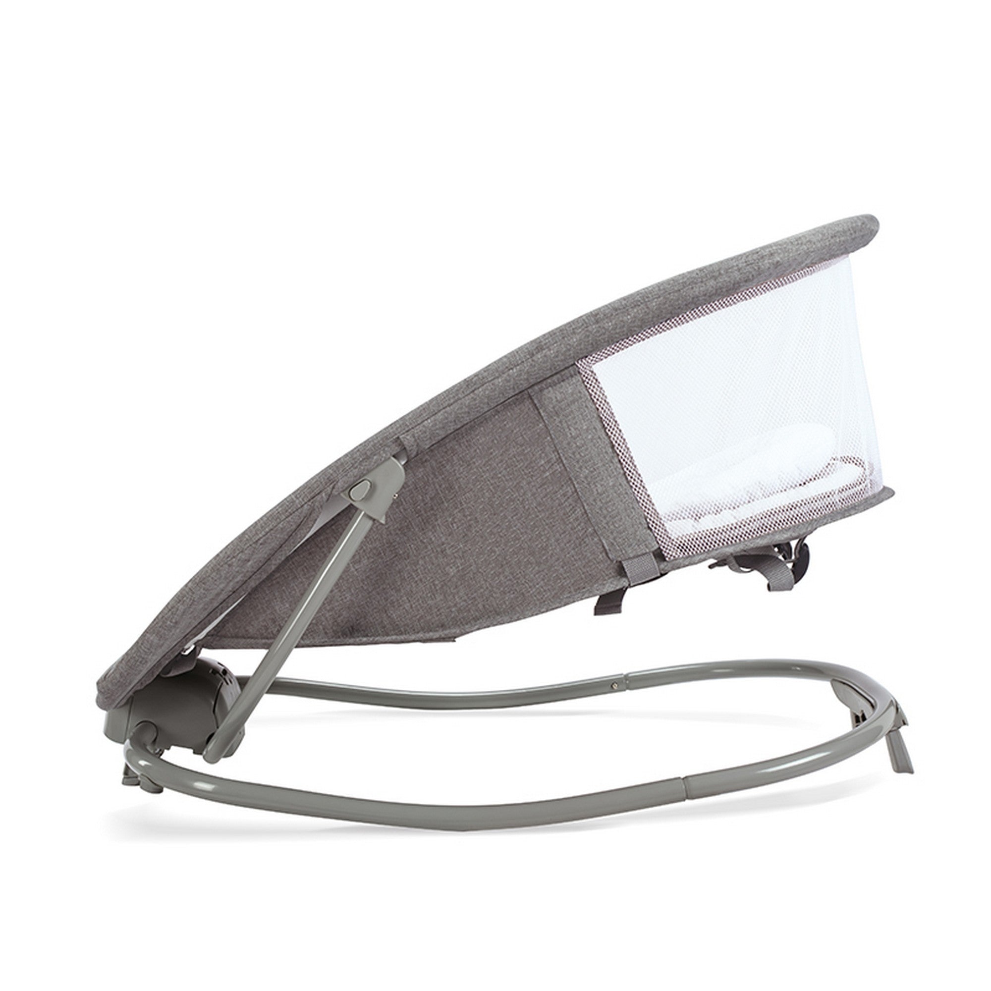Mastela Grey Baby Electric Rocker and Bouncer with Music, Canopy and Mosquito Net for Infants