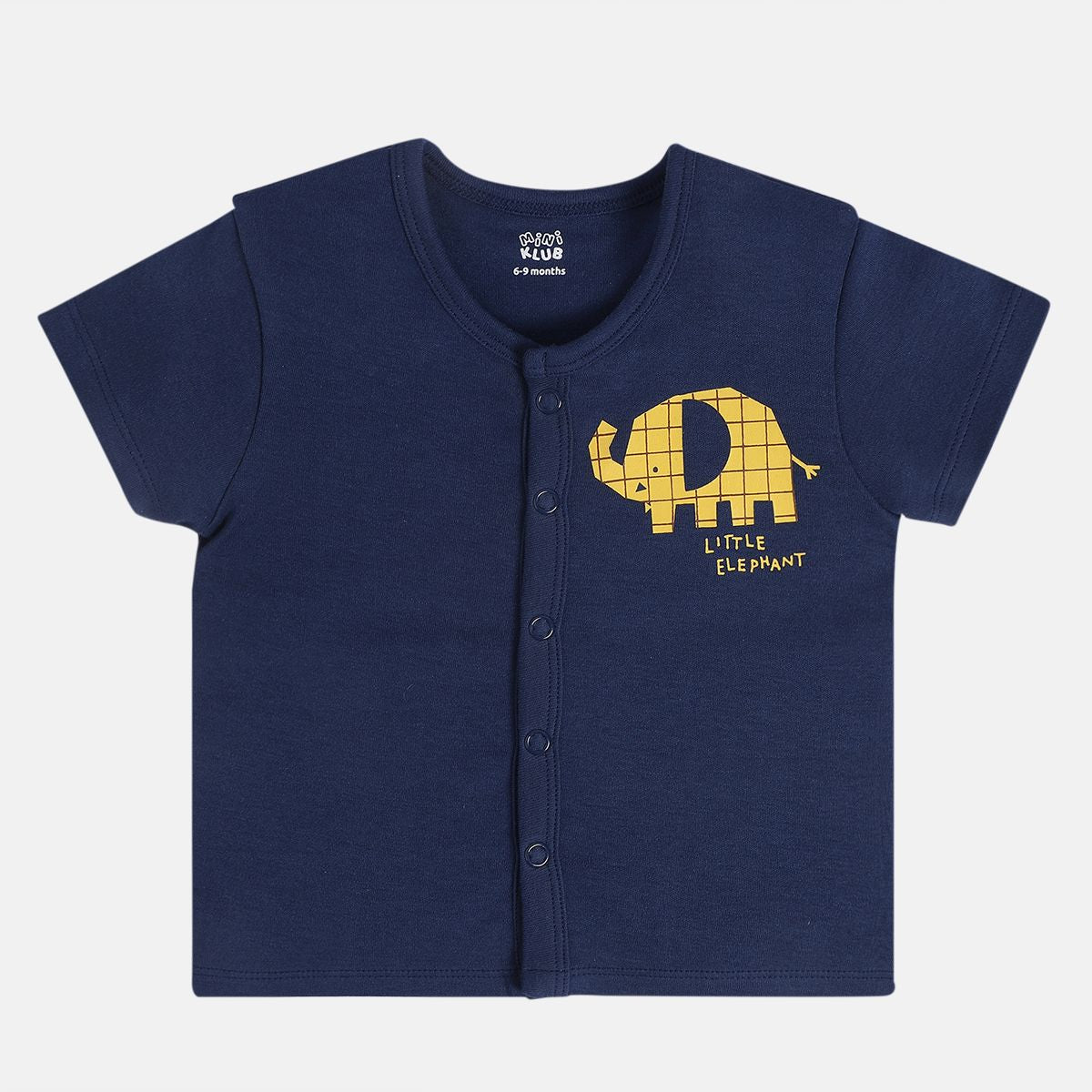 Boys Cotton Pack Of 2 Half sleeves Cartoon Printed Front Open Vest - Navy Blue & White