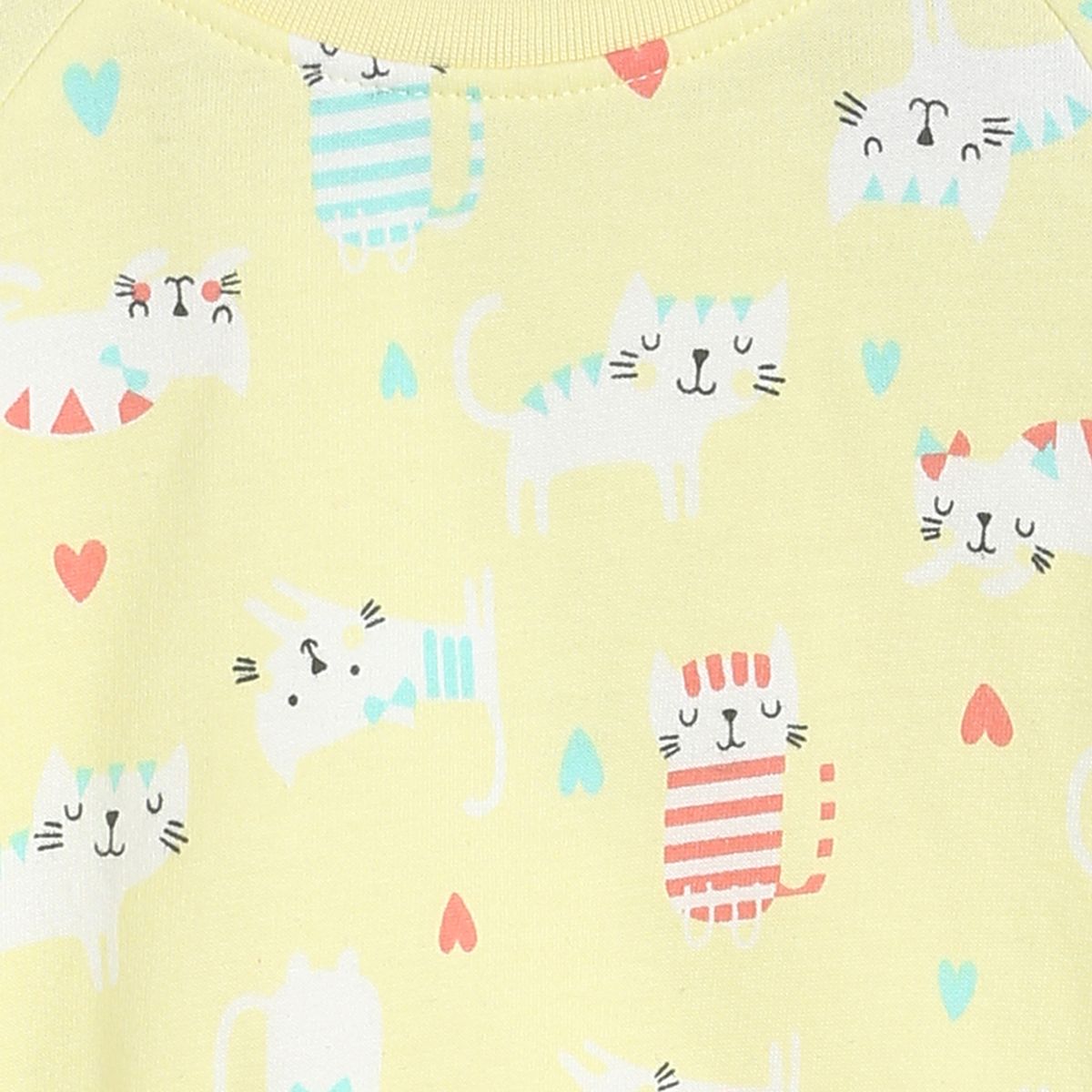 Pack of 1 knit sweat shirt - yellow for 3-6 Months