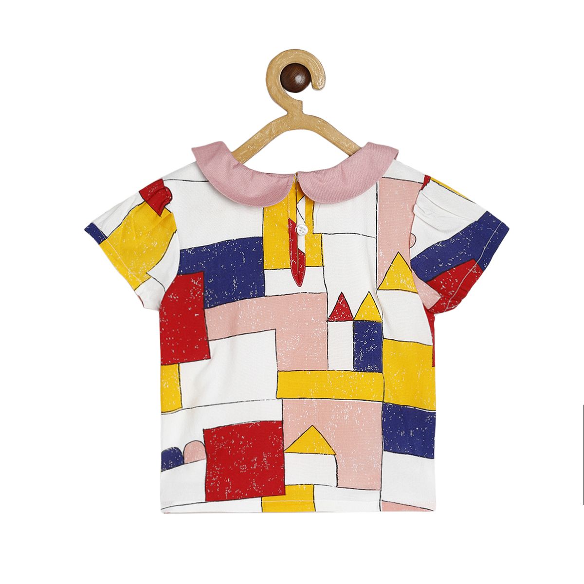 Girls White Woven Top