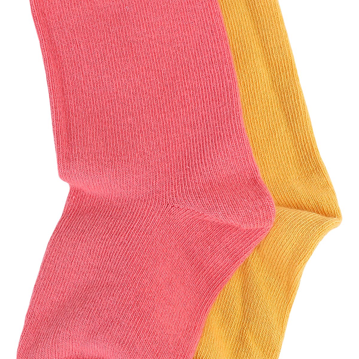 Girls Yellow/Pink Socks
