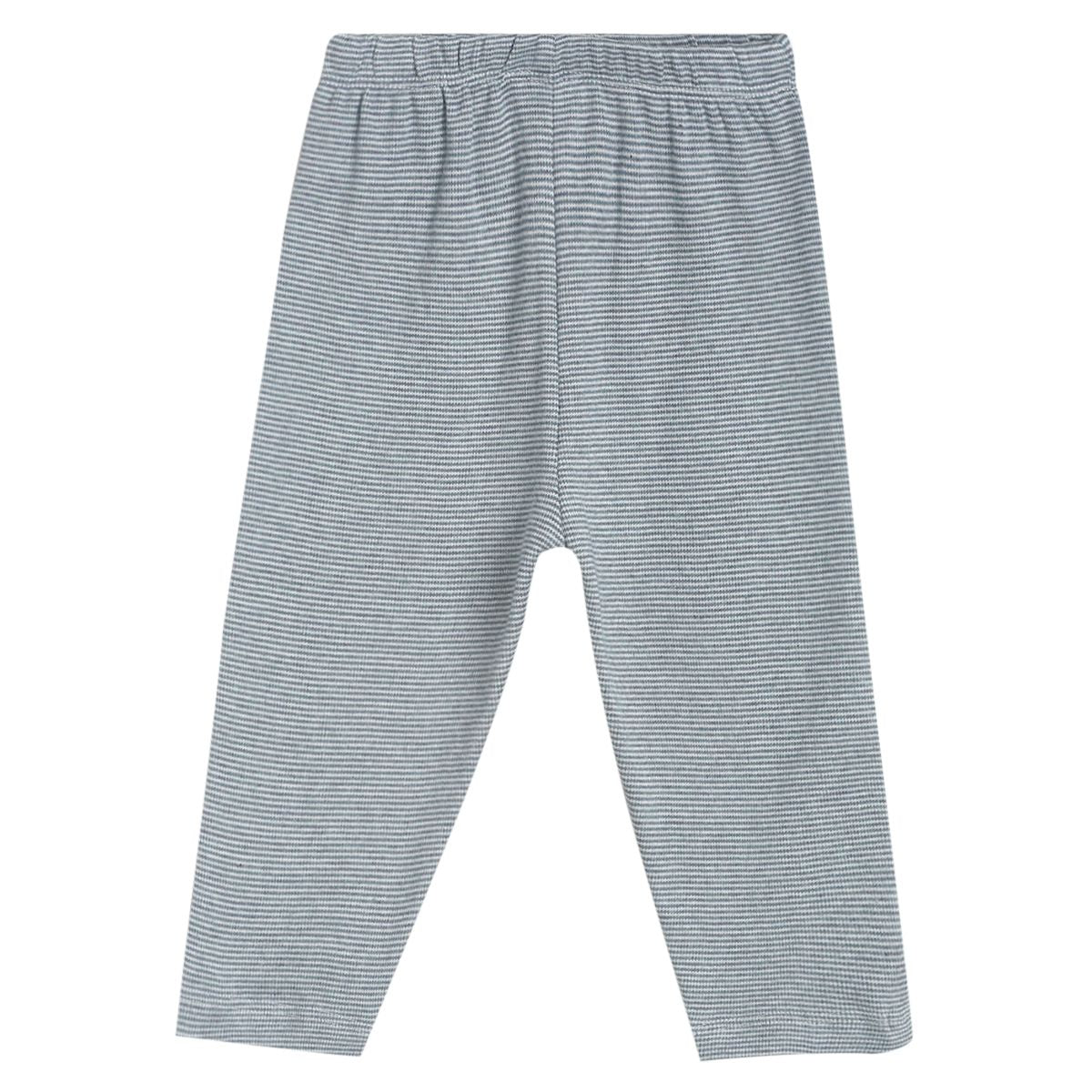 Pack of 3 knit bottom - greyish blue for 0-3 Months