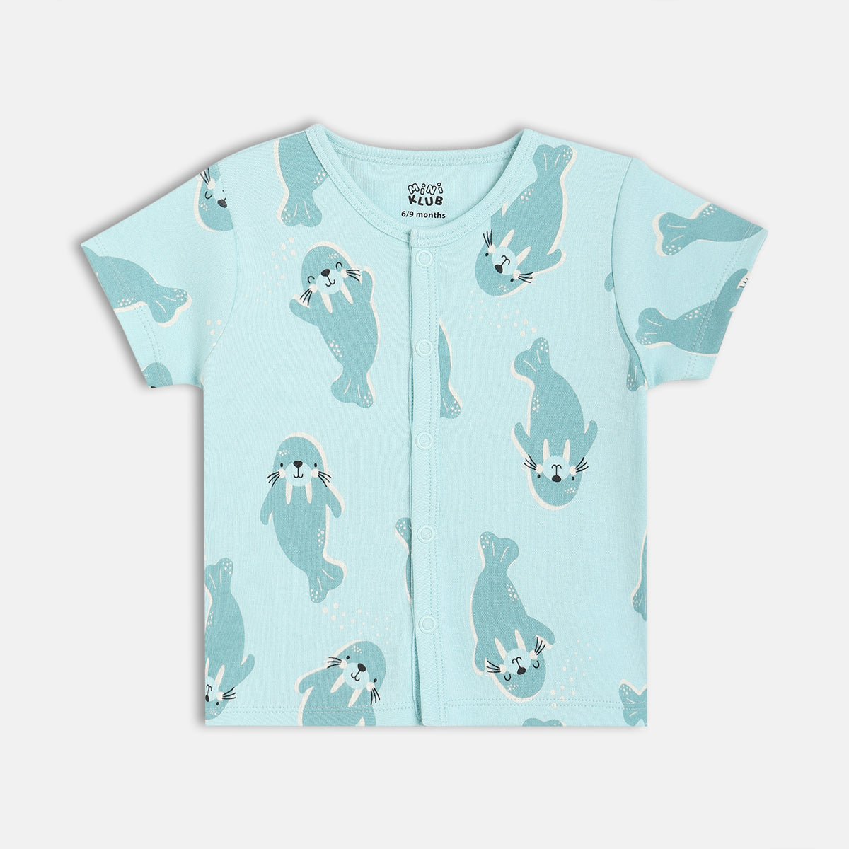 Boys White/Blue Short Sleeve Front Open Vest