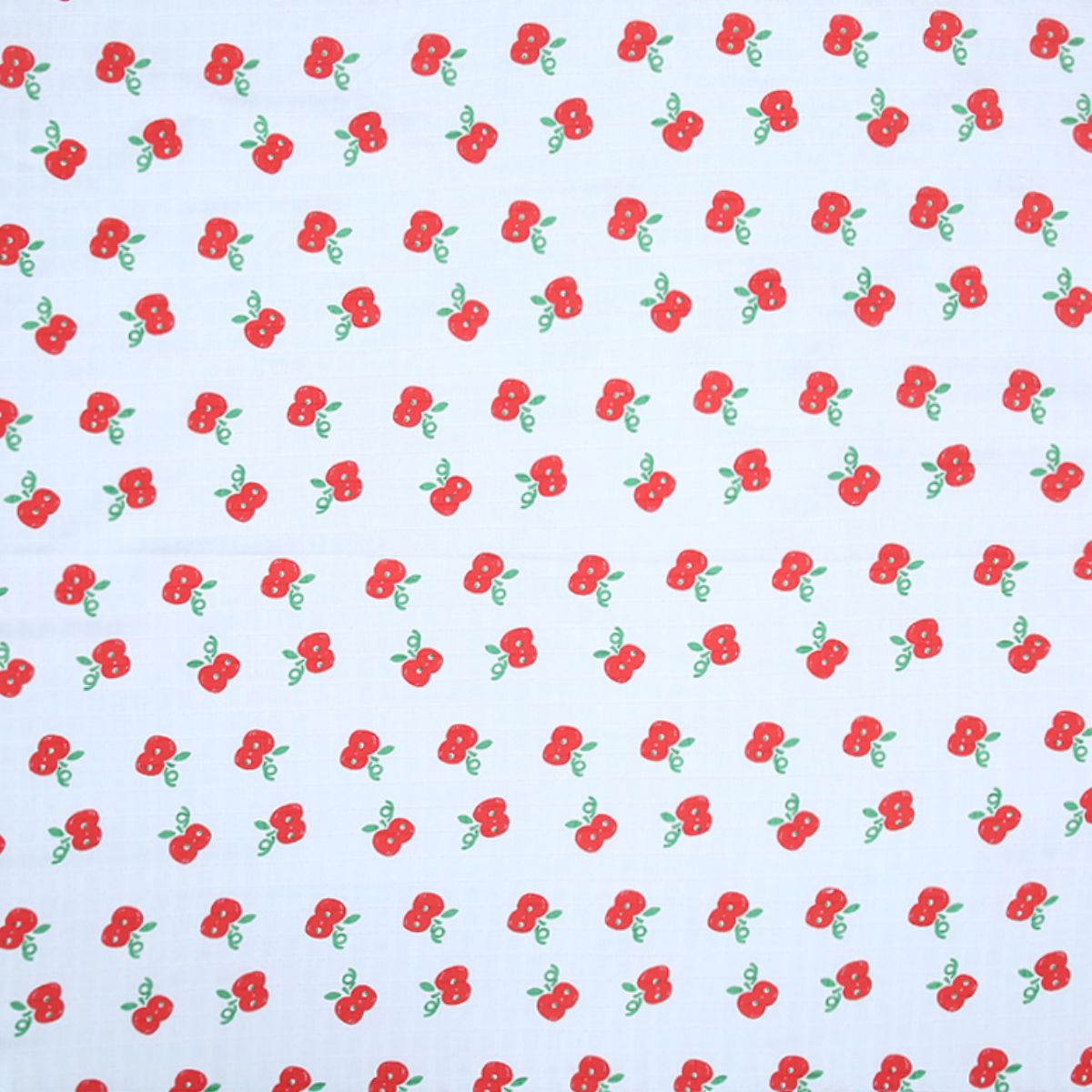 Baby Girls Apple Print Cotton Blankets Pack of 2, Multicolour