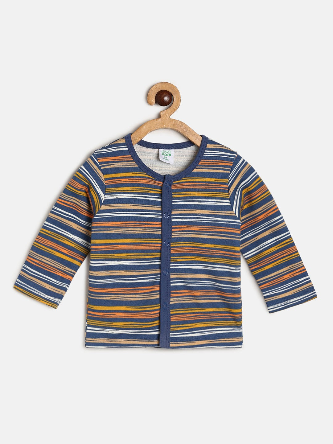 Boys Pack Of 3 Front Open Vest - Blue/ Brown/ Marshmallow