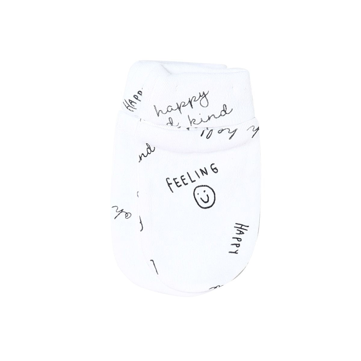 Baby Unisex Black and White Cotton Printed Mittens Pack of 2 Soft Everyday Essentials