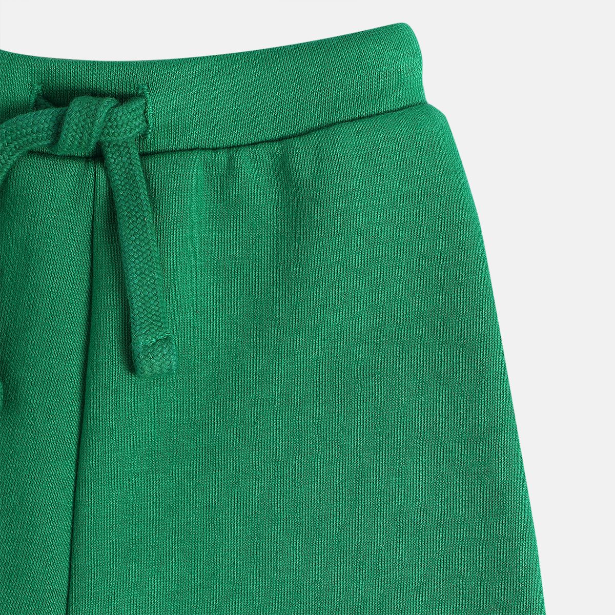 Girls Cotton Solid Joggers - Green