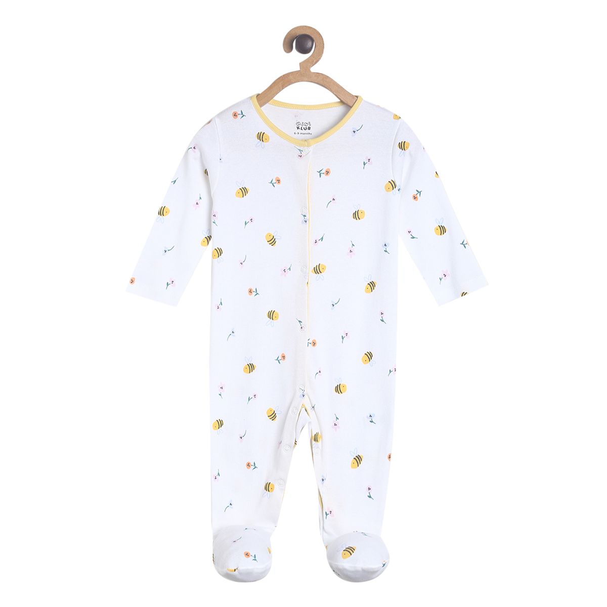Pack of 2 sleepsuit - yellow for New Born