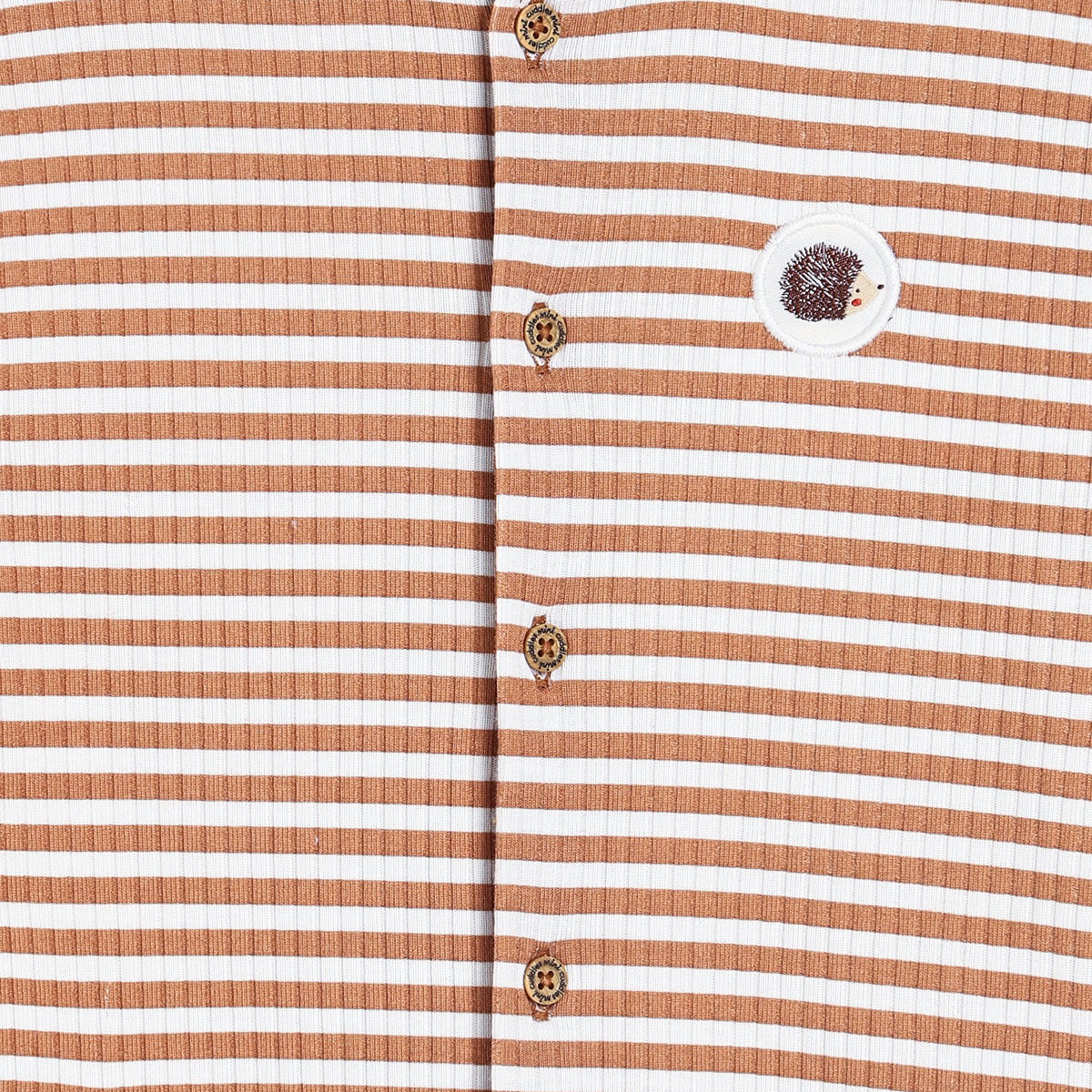Unisex Brown Boat Neck Cap Sleeve Romper