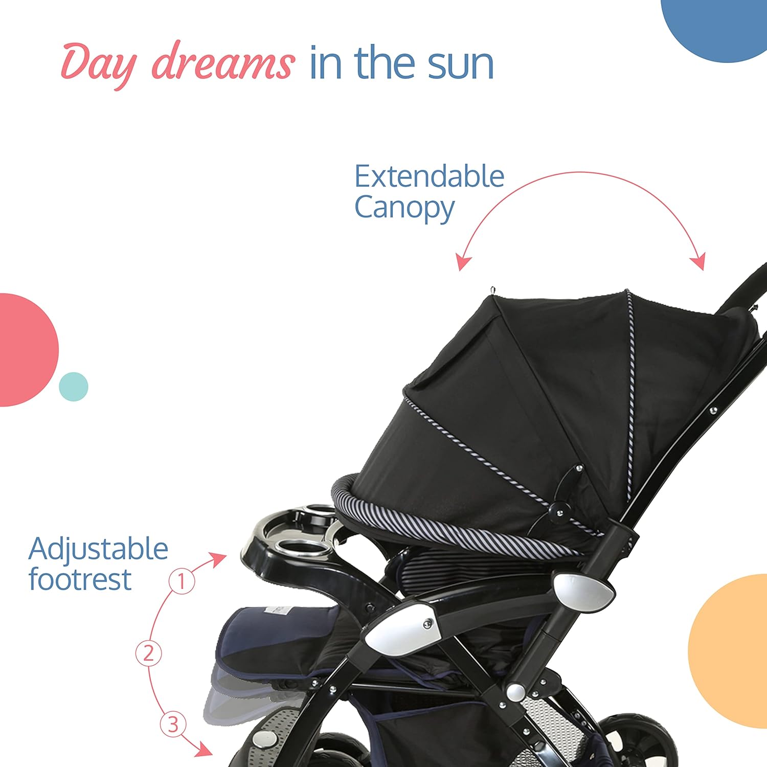 Luvlap Galaxy Stroller - Black