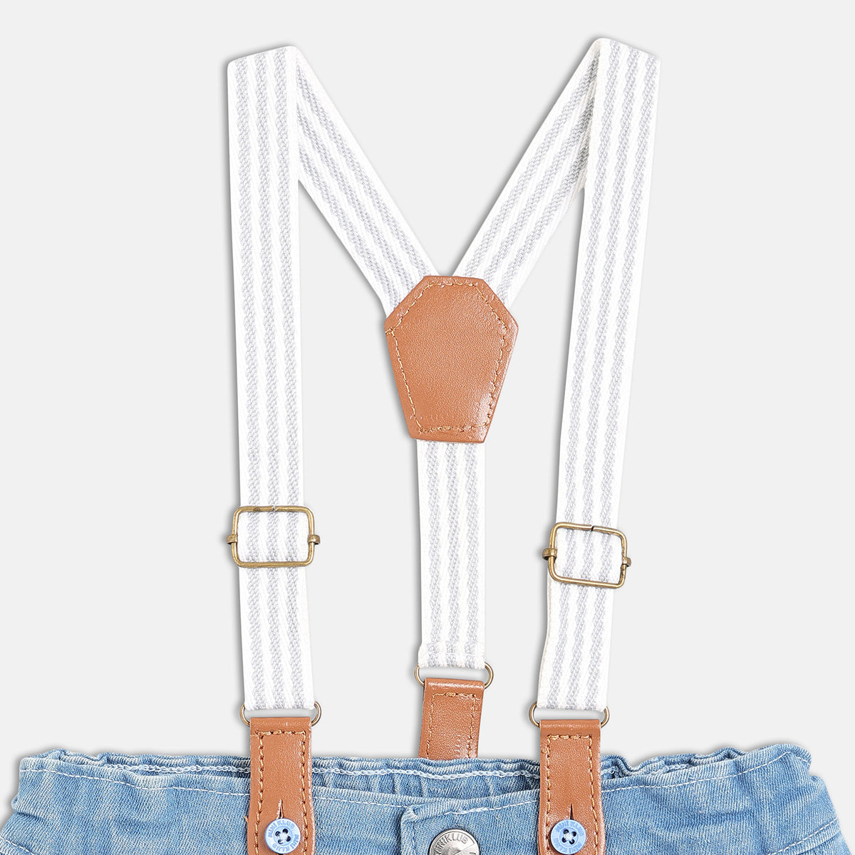 Boys Light Wash Thigh Length Shorts