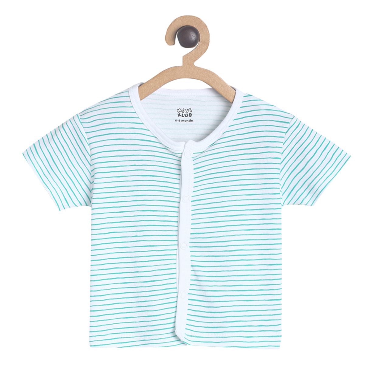 Pack of 3 front open vest - sky blue for 12-18 Months