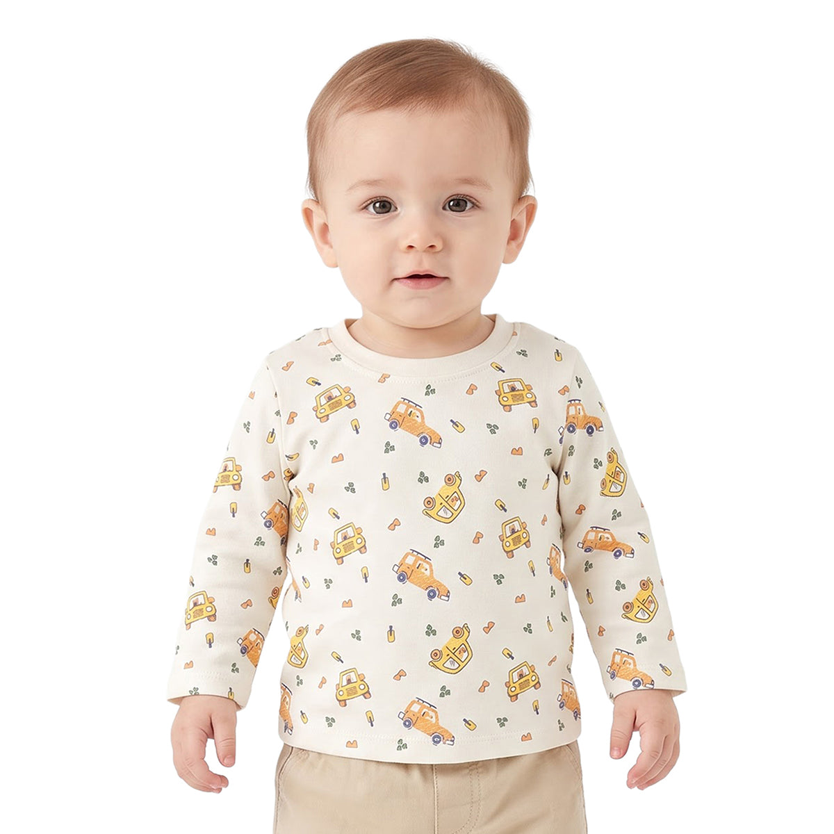 Title: Baby Boys Blue and Cream Knit T-Shirt Pack of 2 Regular Fit Casual Wear