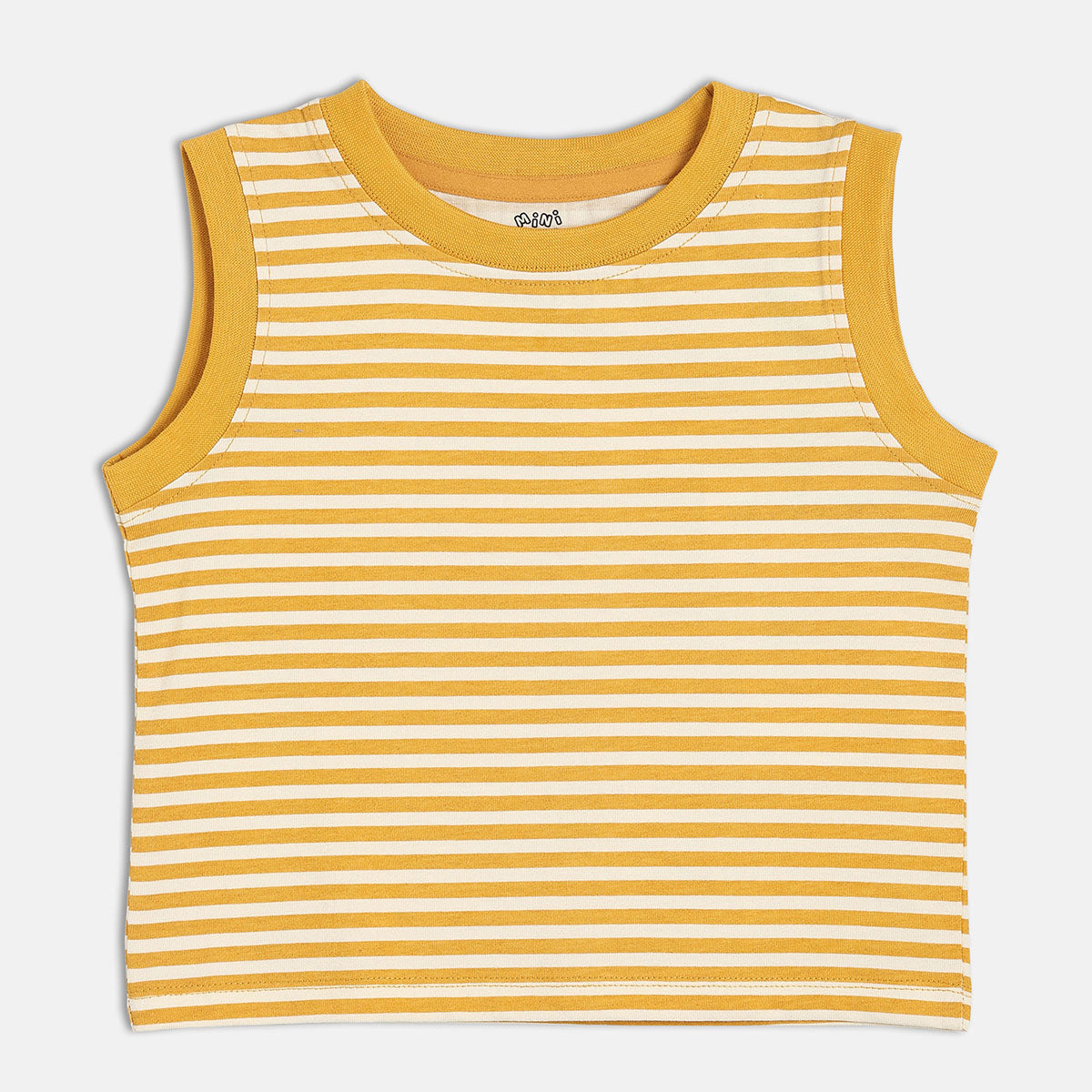 Boys Cotton Full Sleeves Solid Shirt With Inner Tee - Mustard