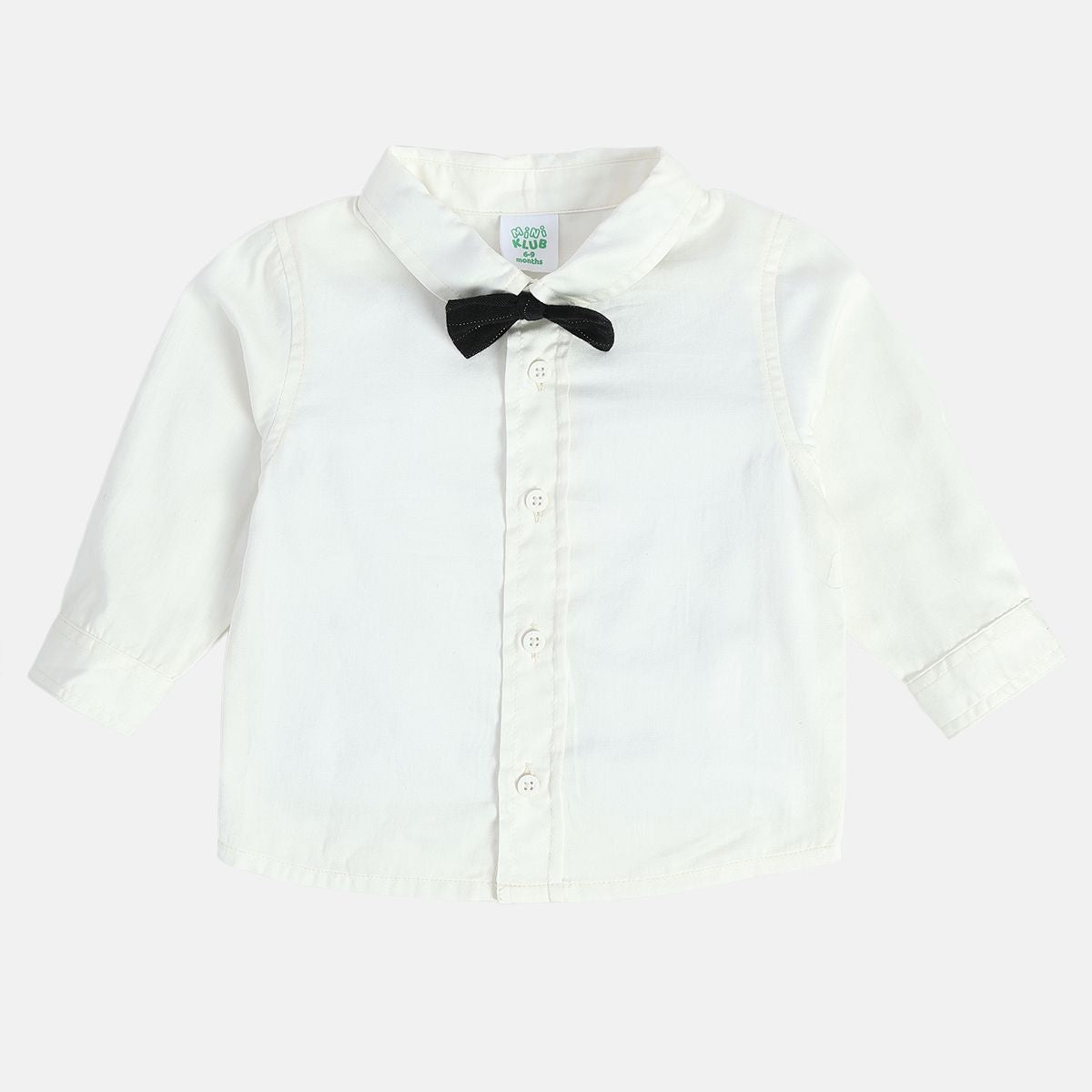 Boys Cotton Full Sleeves Striped Coordinate Set - White & Black