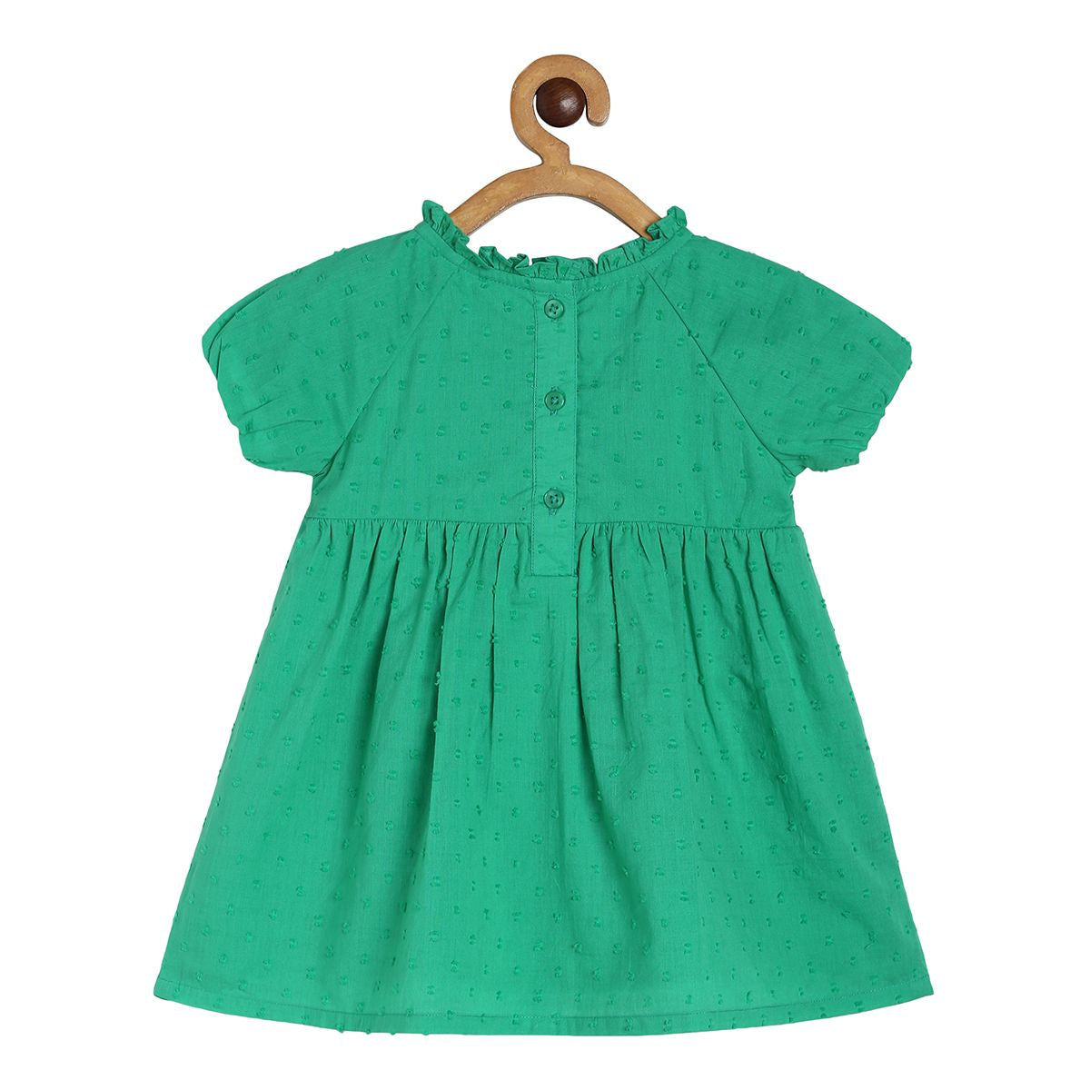 Baby Girls Smocked Dress with Solid Bloomers, Green