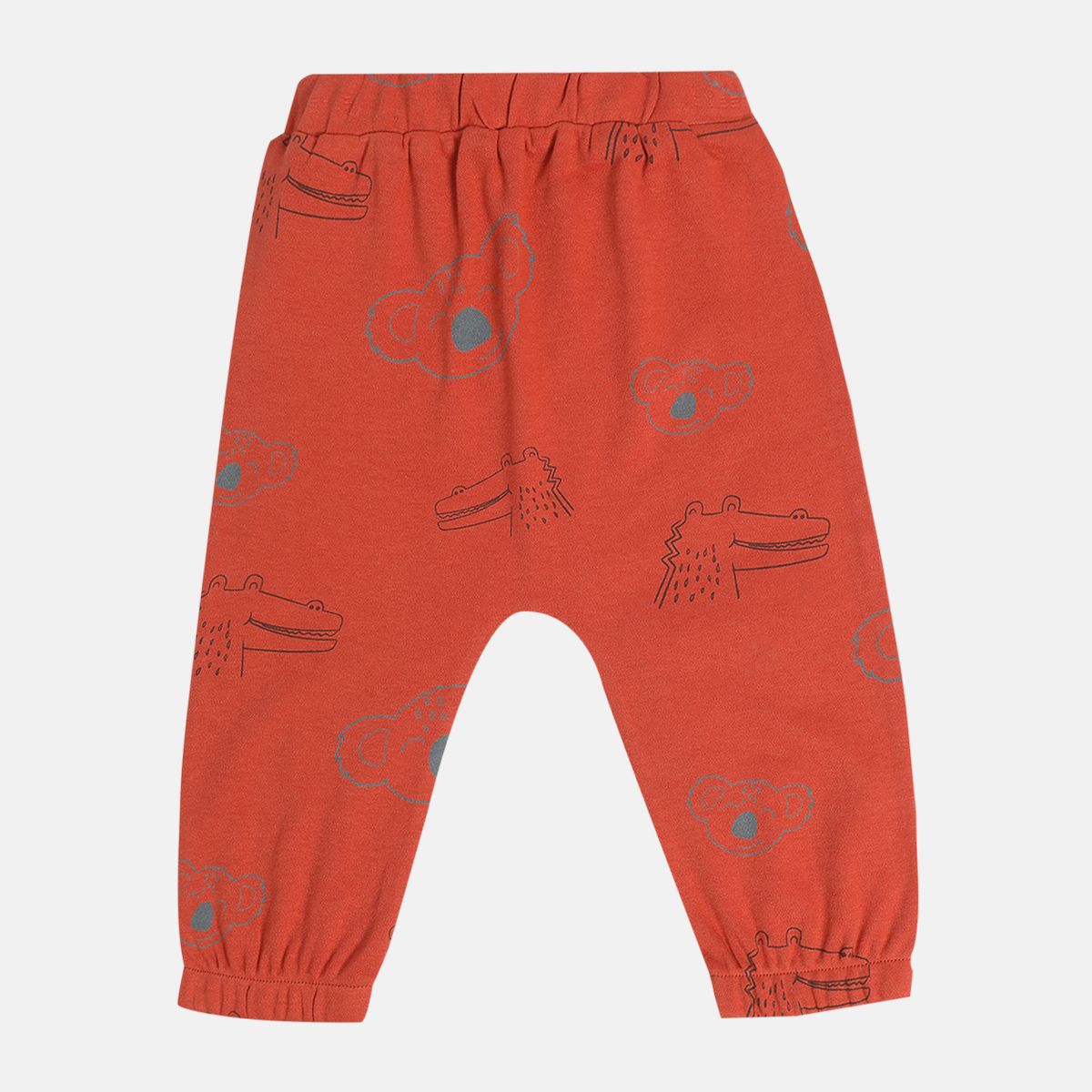 Boys Red/Gray Allarround Elastic Full Length Knit Bottom
