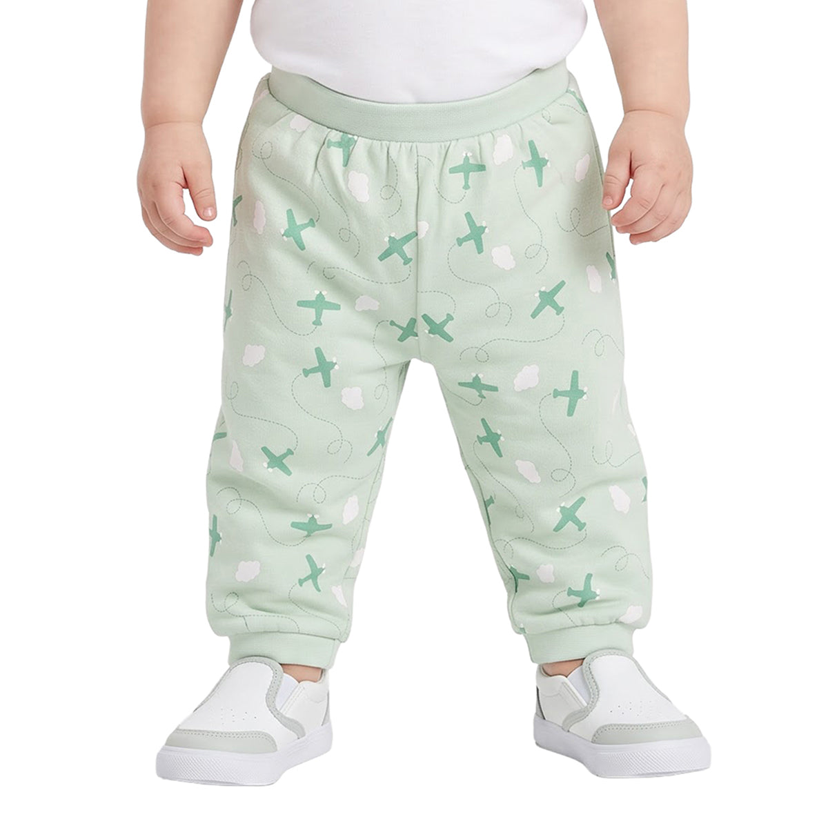 Baby Boys Mint and Peach Knit Bottoms Pack of 2 Regular Fit Casual Wear