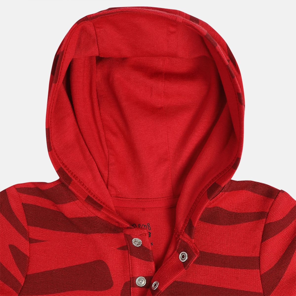 Boys Red Hooded Full Sleeves Sweat Shirt