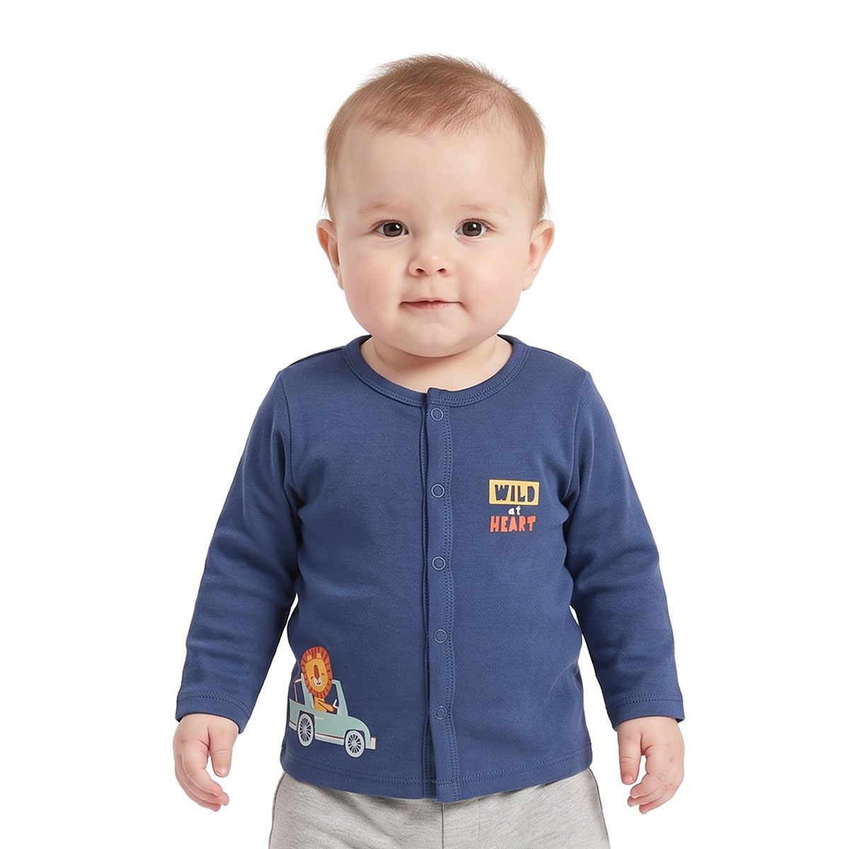 Baby Boys Blue and Yellow Knit Front Open Vest Pack of 2 Casual Wear