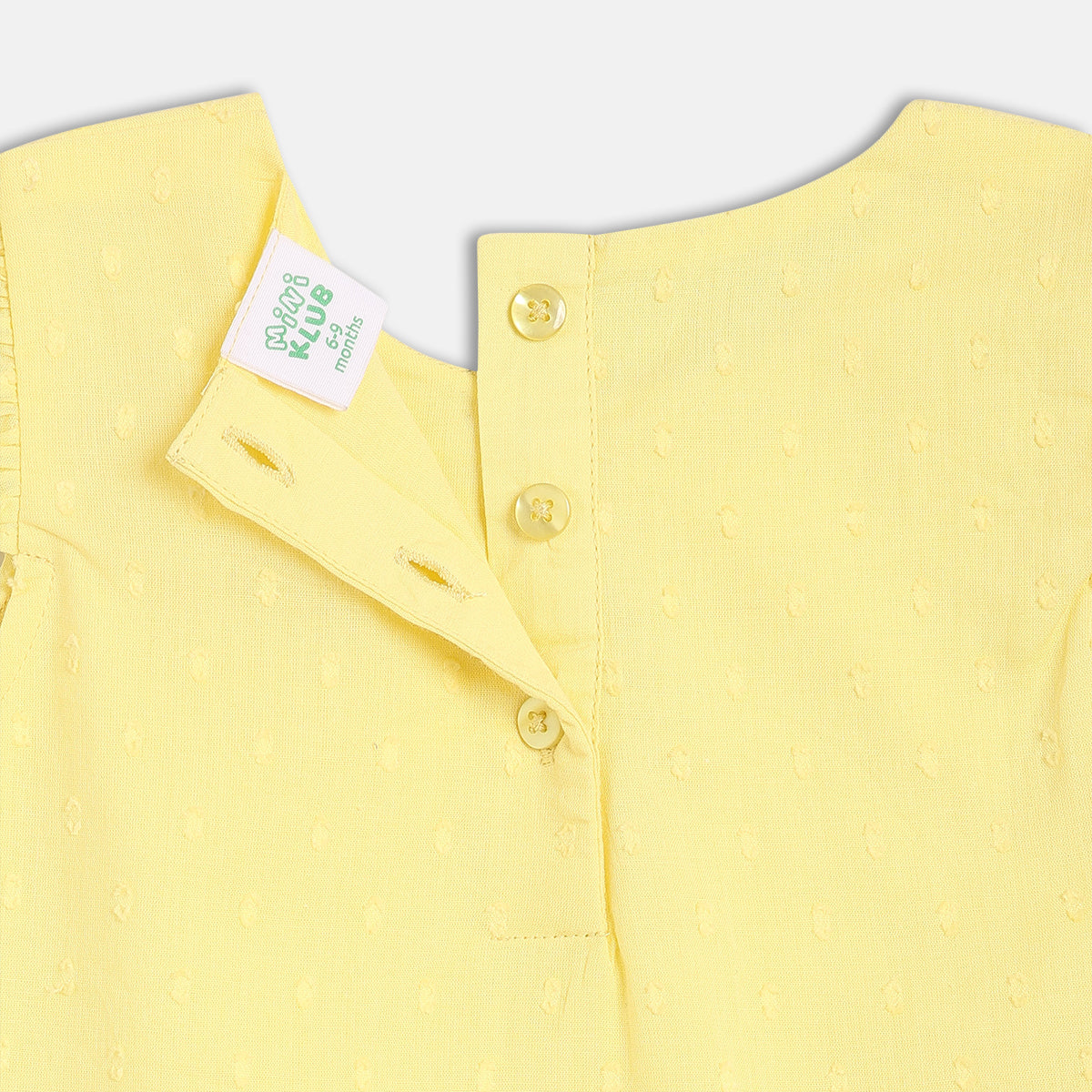 Girls Yellow Cap Sleeve Woven Top