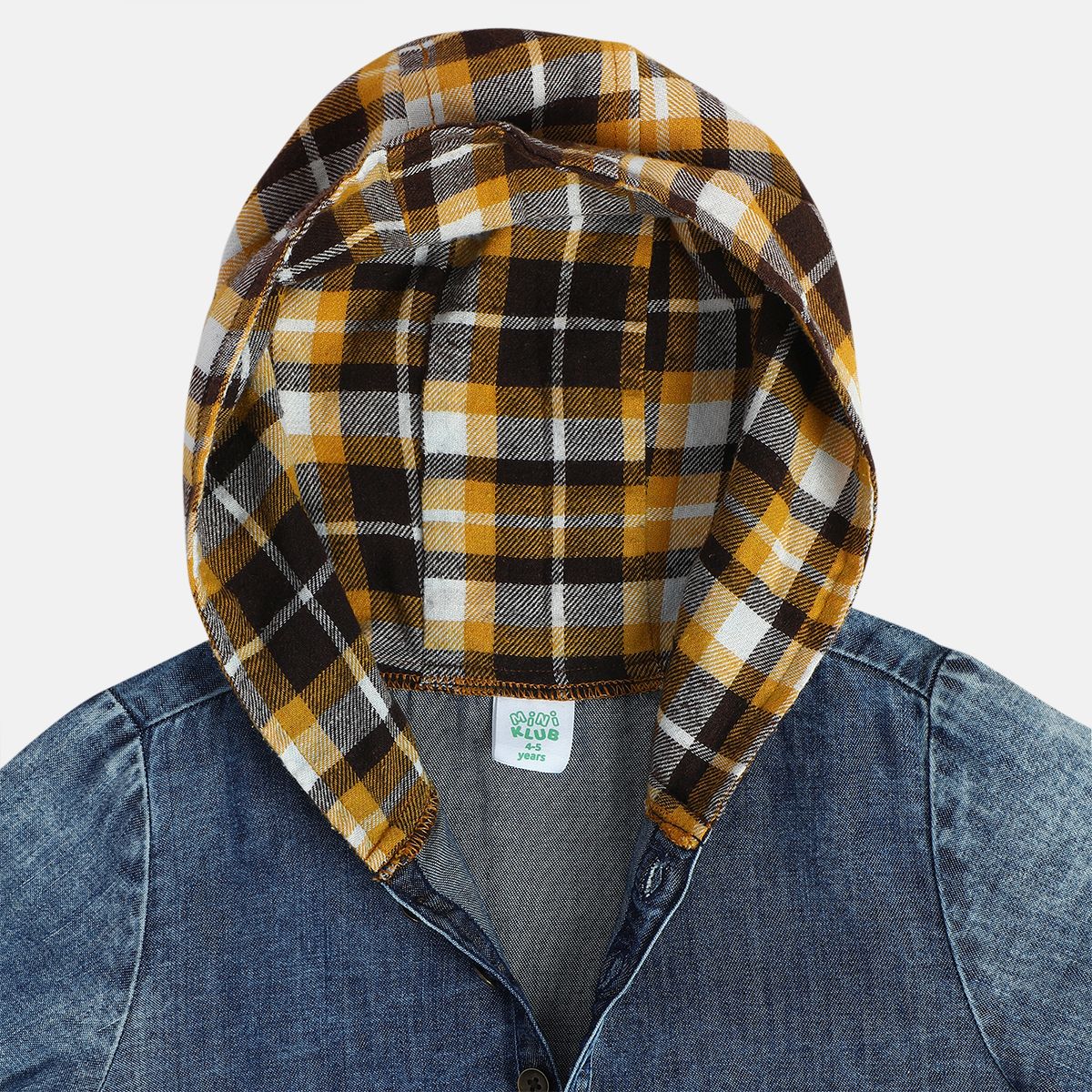 Boys Indigo Hooded Full Sleeves Sweat Shirt