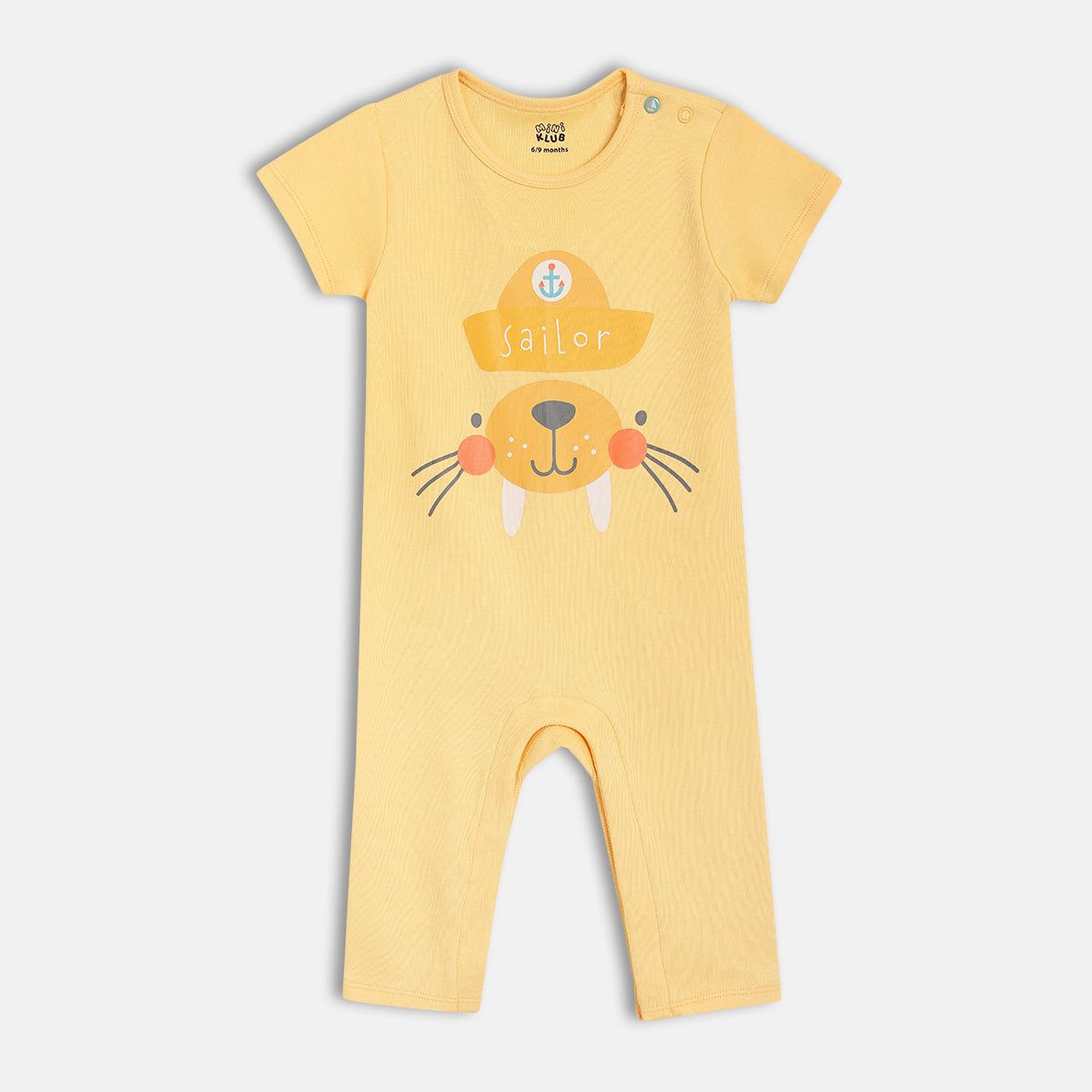 Baby Boys Sailor And Seal Print Rompers Pack Of 2, Multicolour