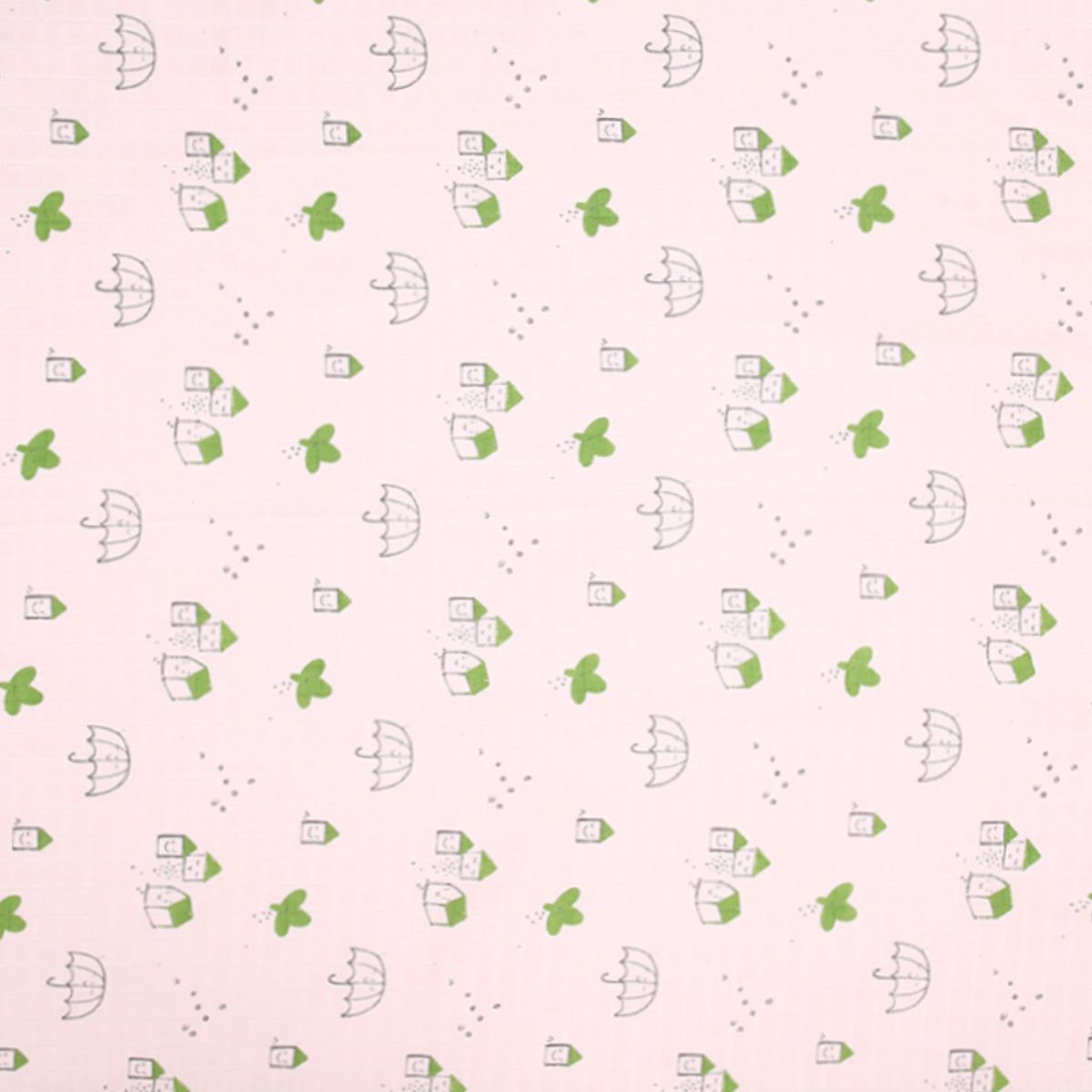 Baby Girls Printed Cotton Blankets Pack of 2, Pink & White
