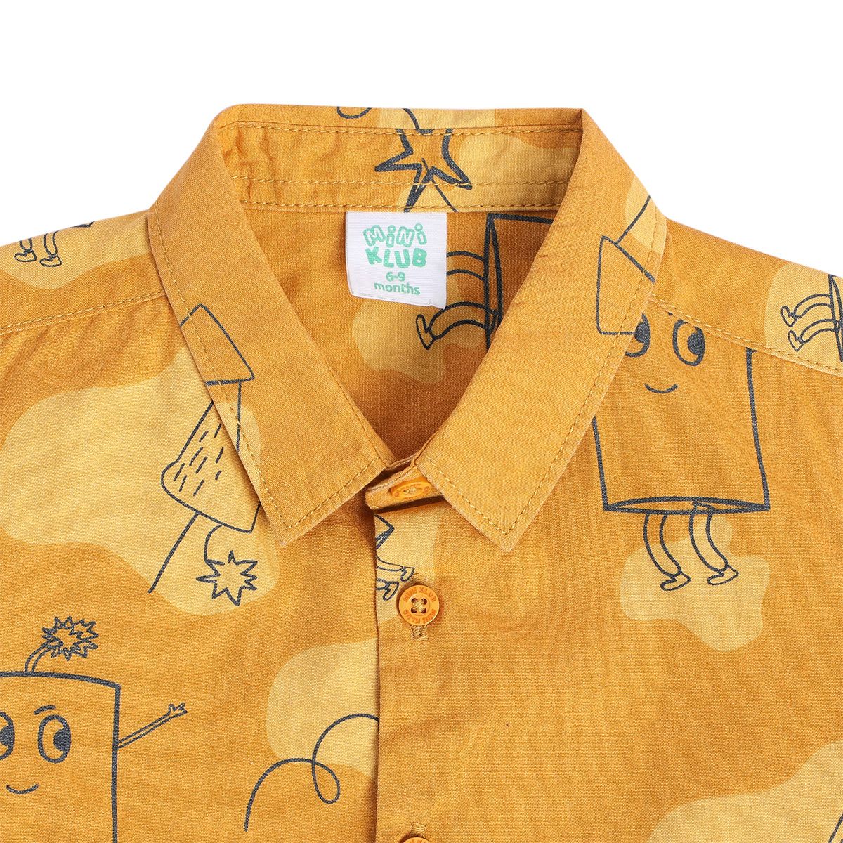 Boys Yellow Pack Of 1 Shirt