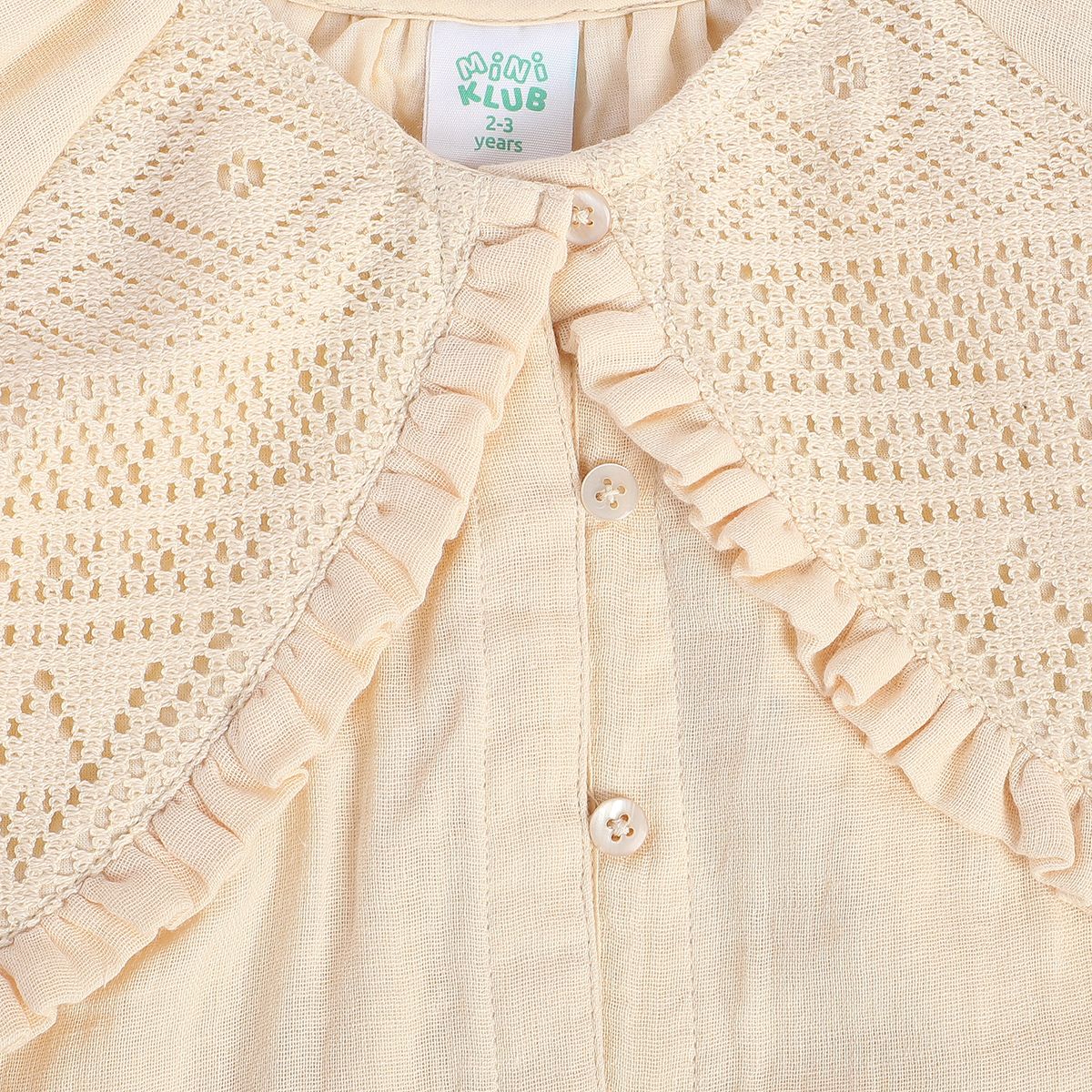 Girls Off White Pack Of 1 Woven Top