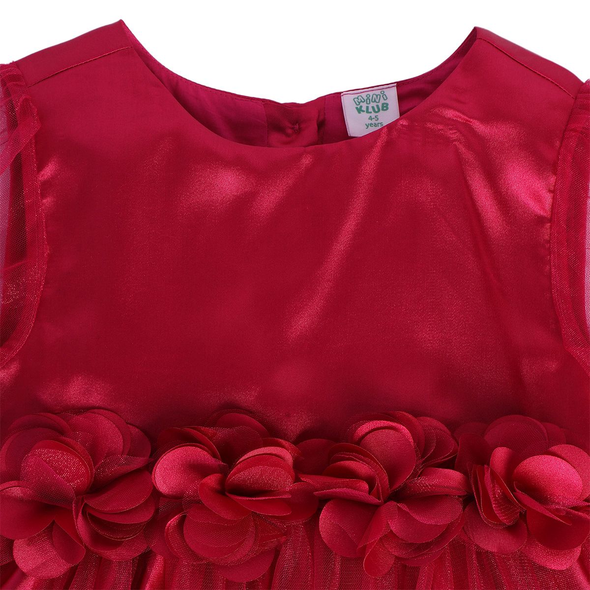 Girls Maroon Pack Of 1 Dress