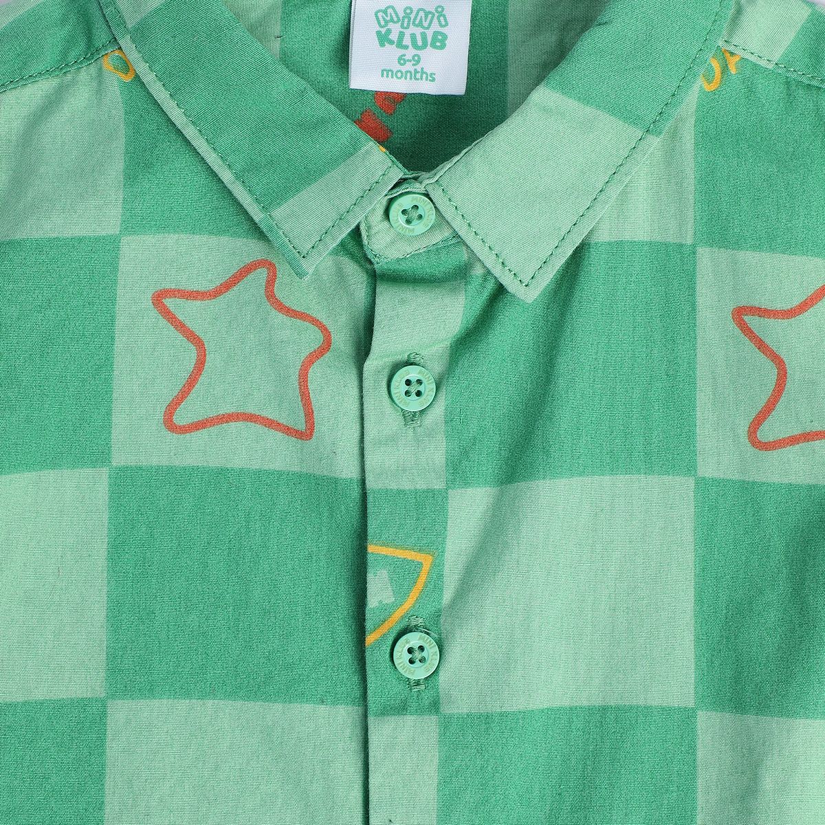 Boys Green Pack Of 1 Shirt