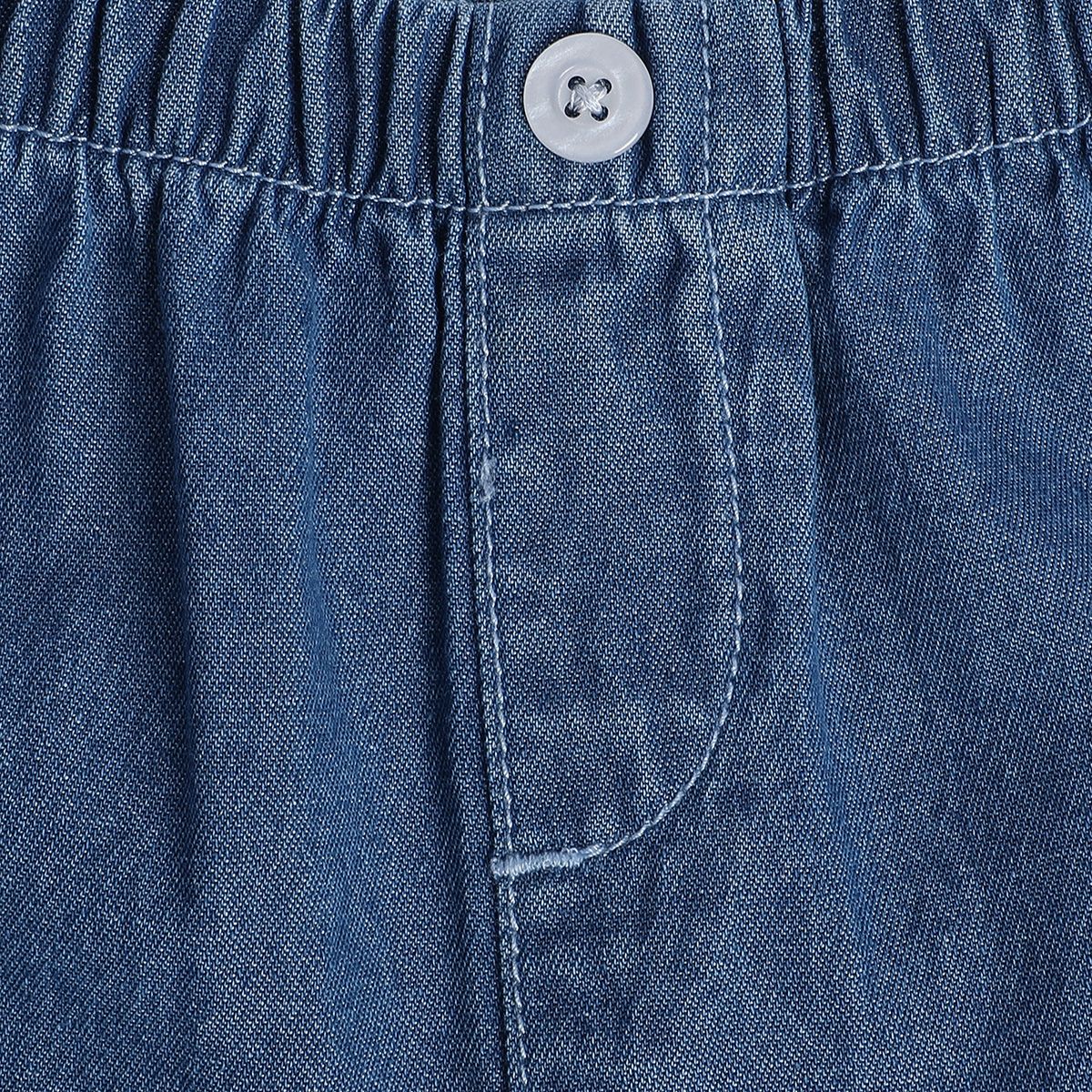 Girls Mid Blue Pack Of 1 Woven Pant