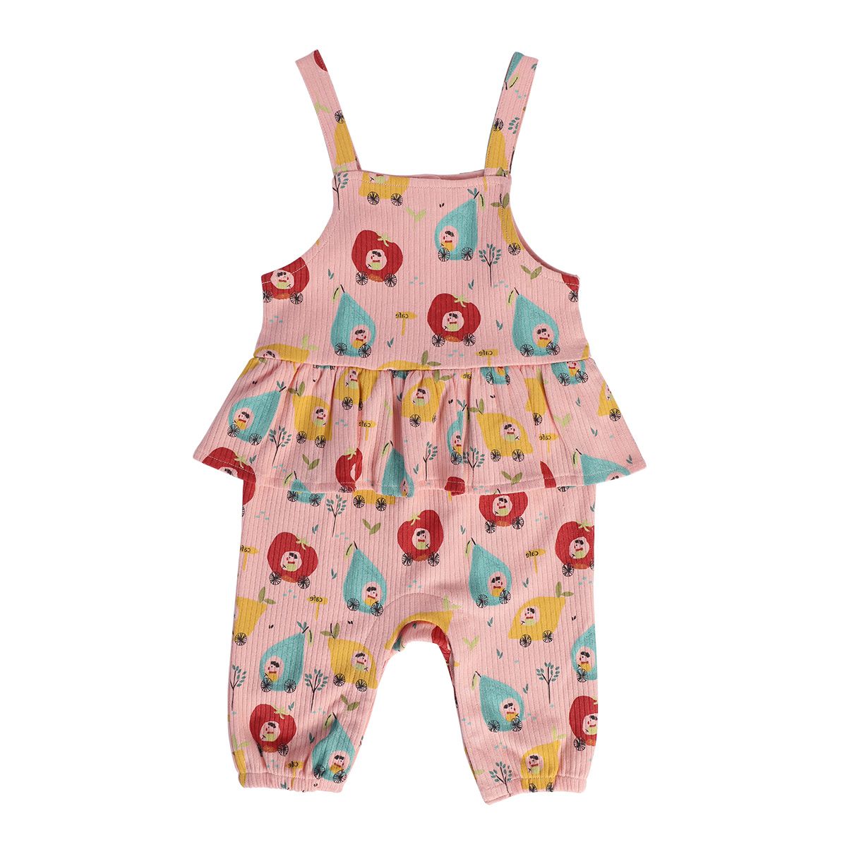 Girls Multicolor Pack Of 2 Dungaree Set
