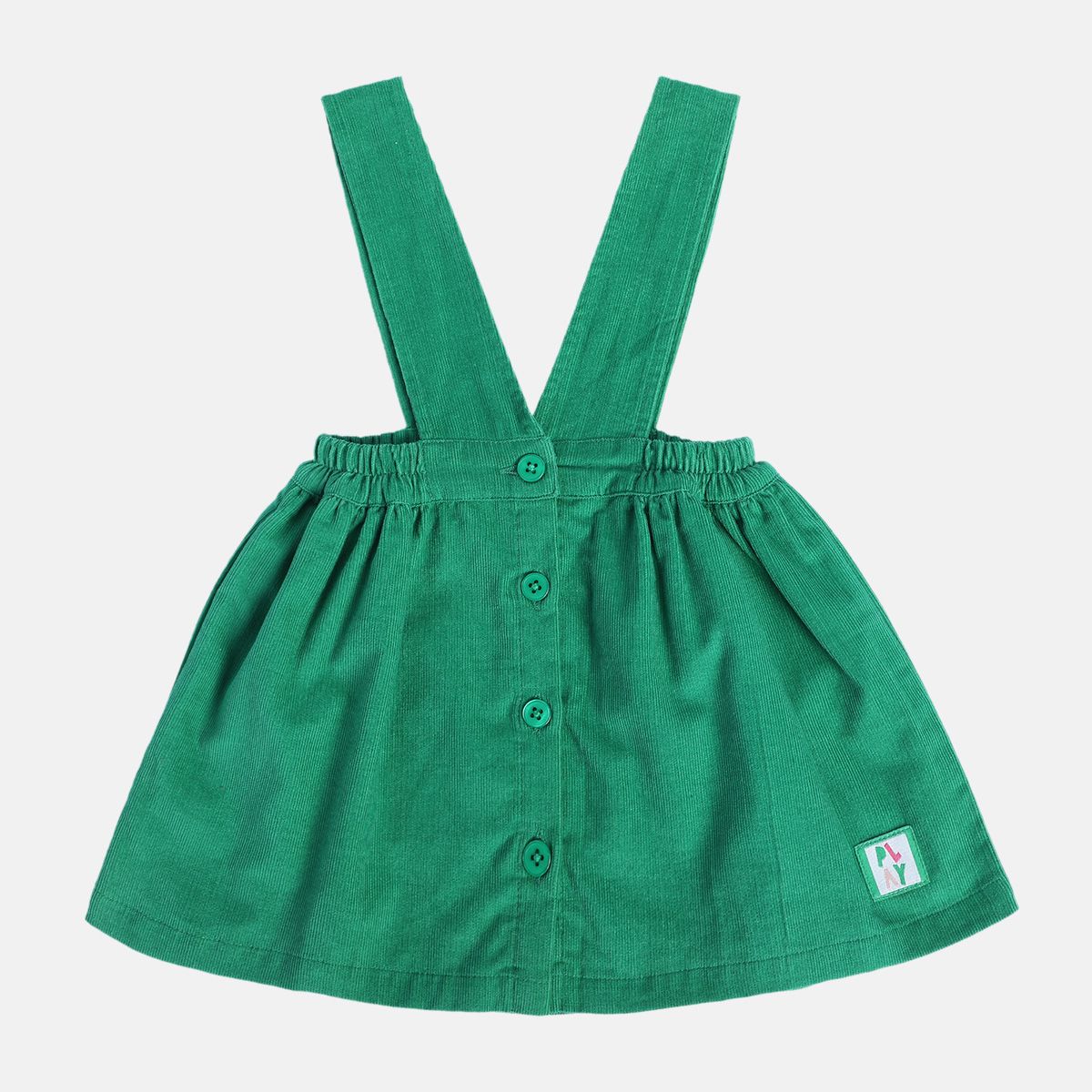 Girls Green Pack Of 2 Pinny Set
