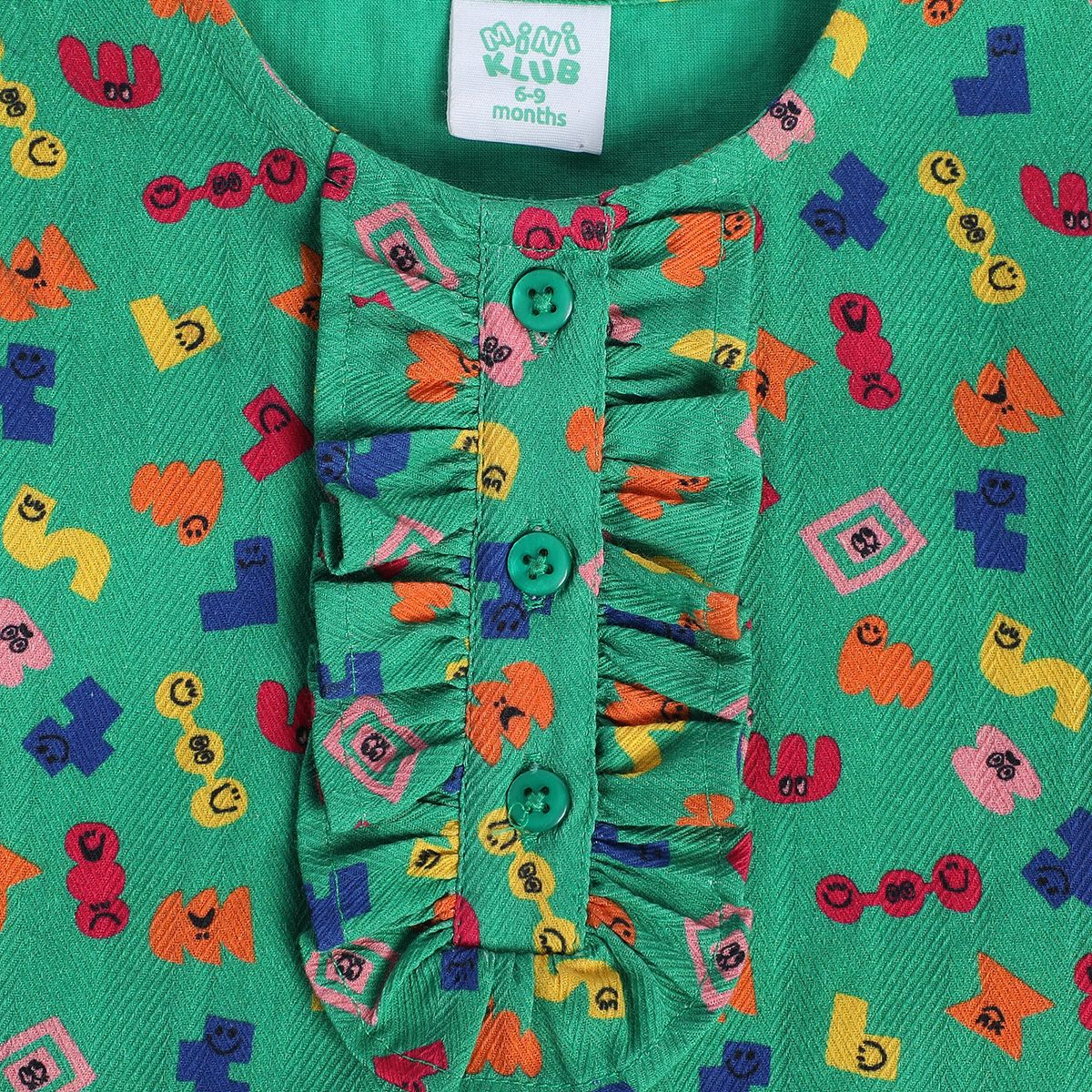 Girls Green Pack Of 1 Woven Top