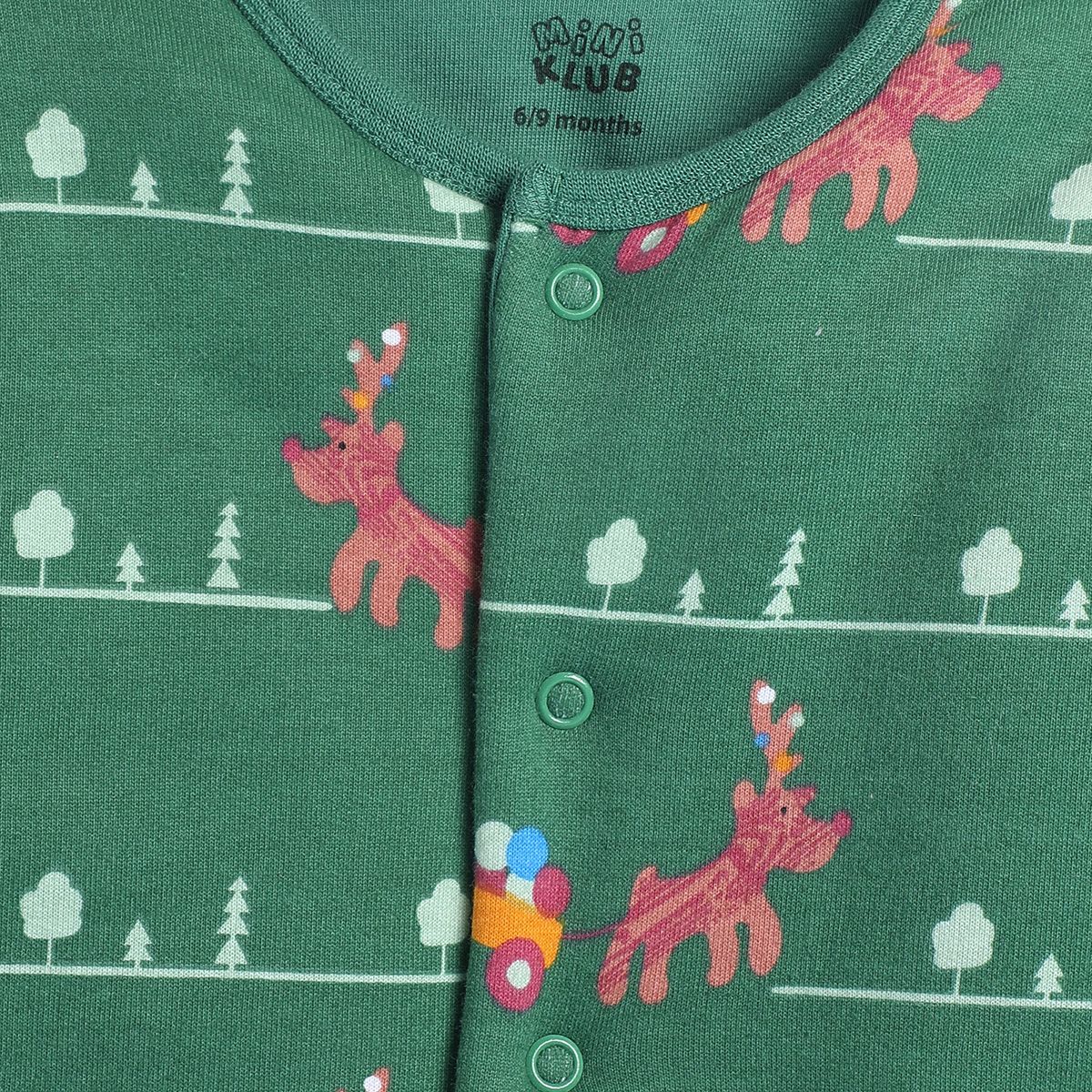 Boys Green Pack Of 1 Sleep Suit