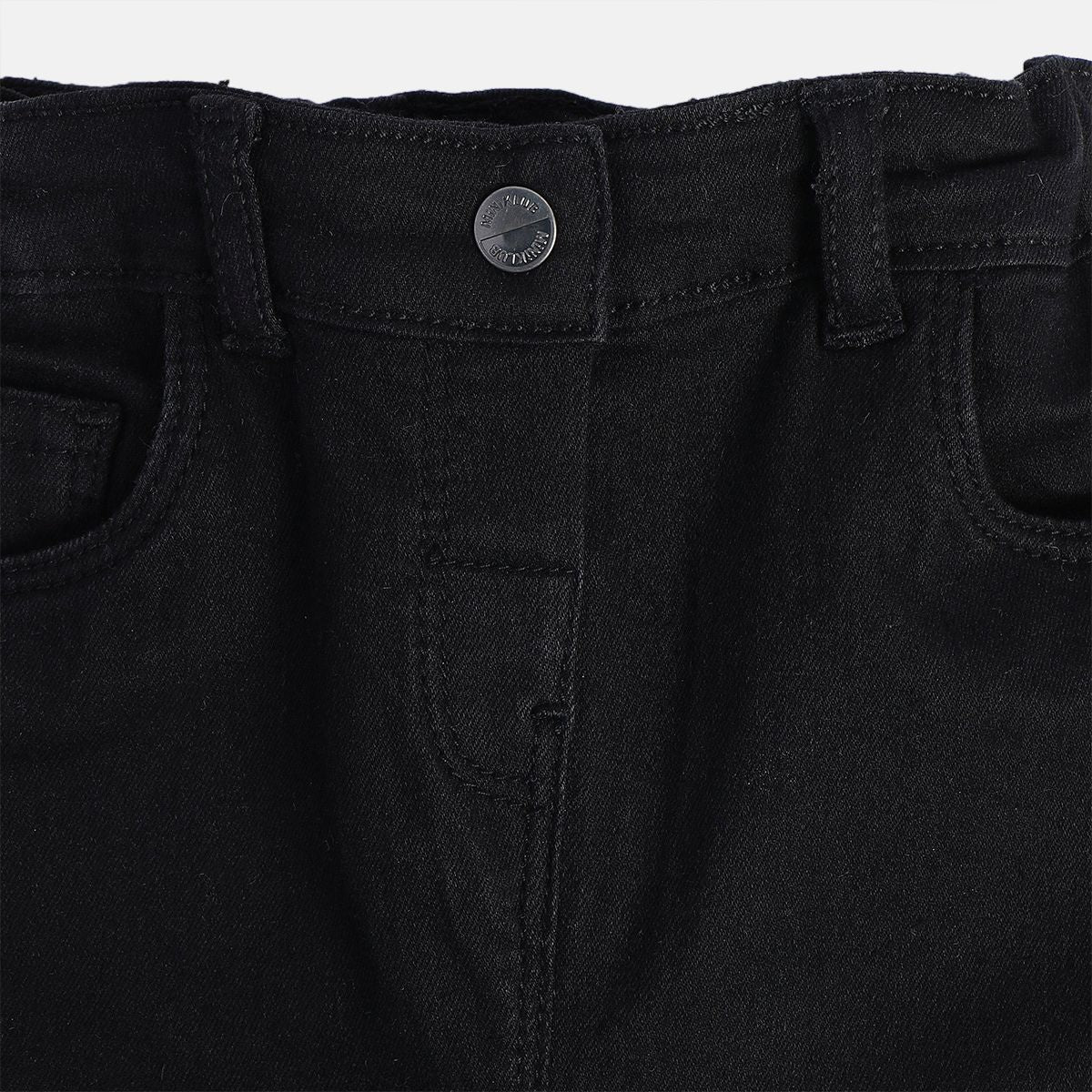 Girls Black Pack Of 1 Denim Pant
