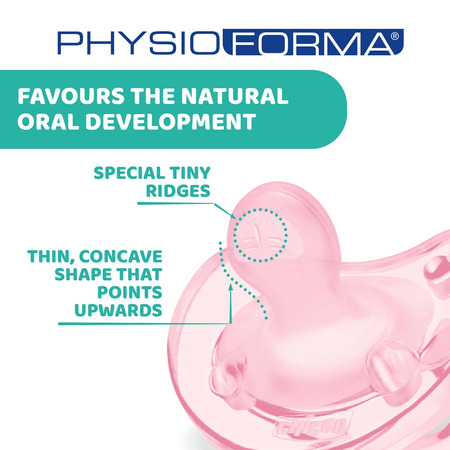 Chicco Physio Soft Silicone Soother (6-16M) - Pink