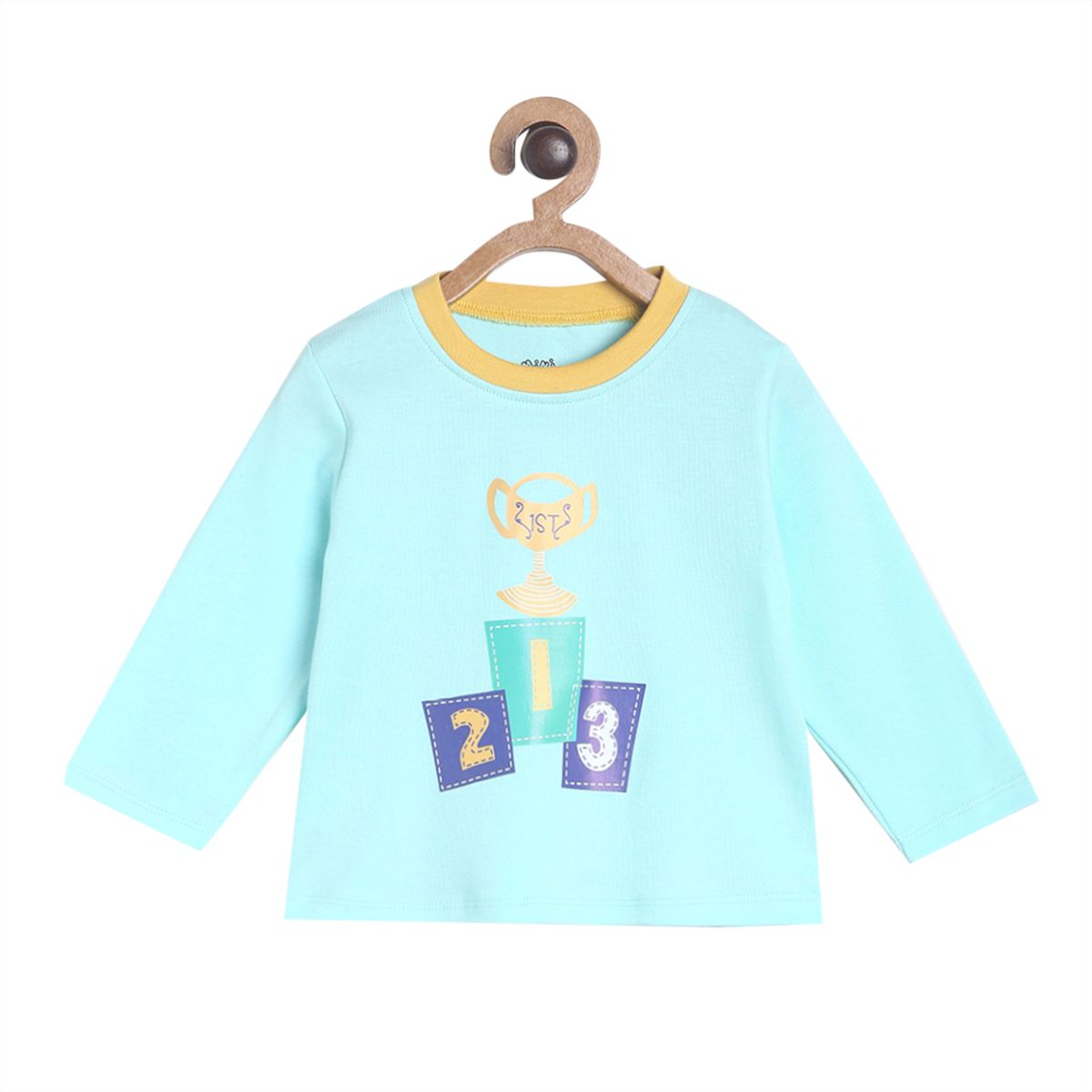Pack of 2 t-shirt - light grey & blue for 0-3 Months